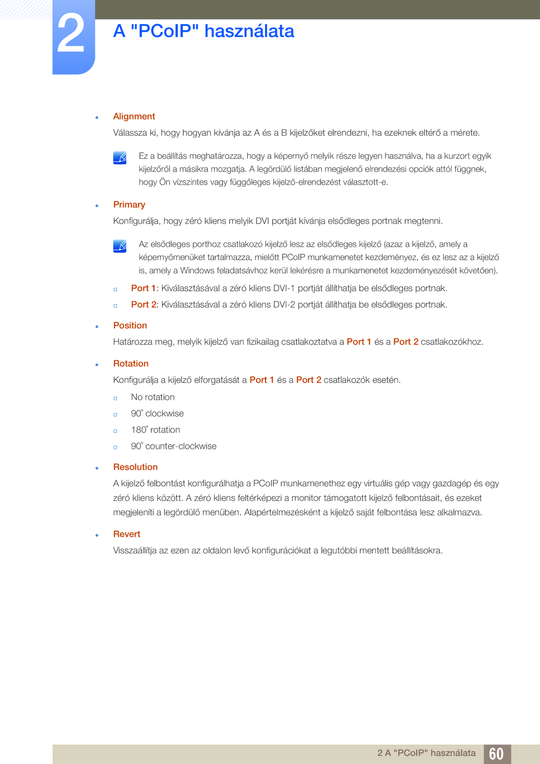 Samsung LF00FNXPFBZXEN manual  Alignment,  Primary,  Position,  Rotation,  Resolution,  Revert 