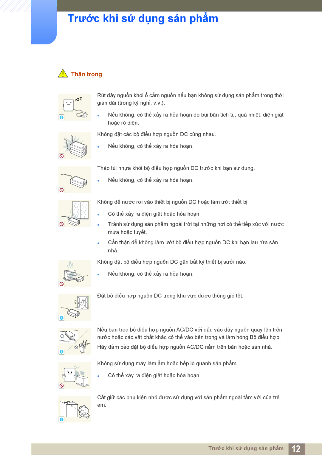 Samsung LF00FNXPFBZXXV, LF-NXN2N/XY manual Thận trọng 