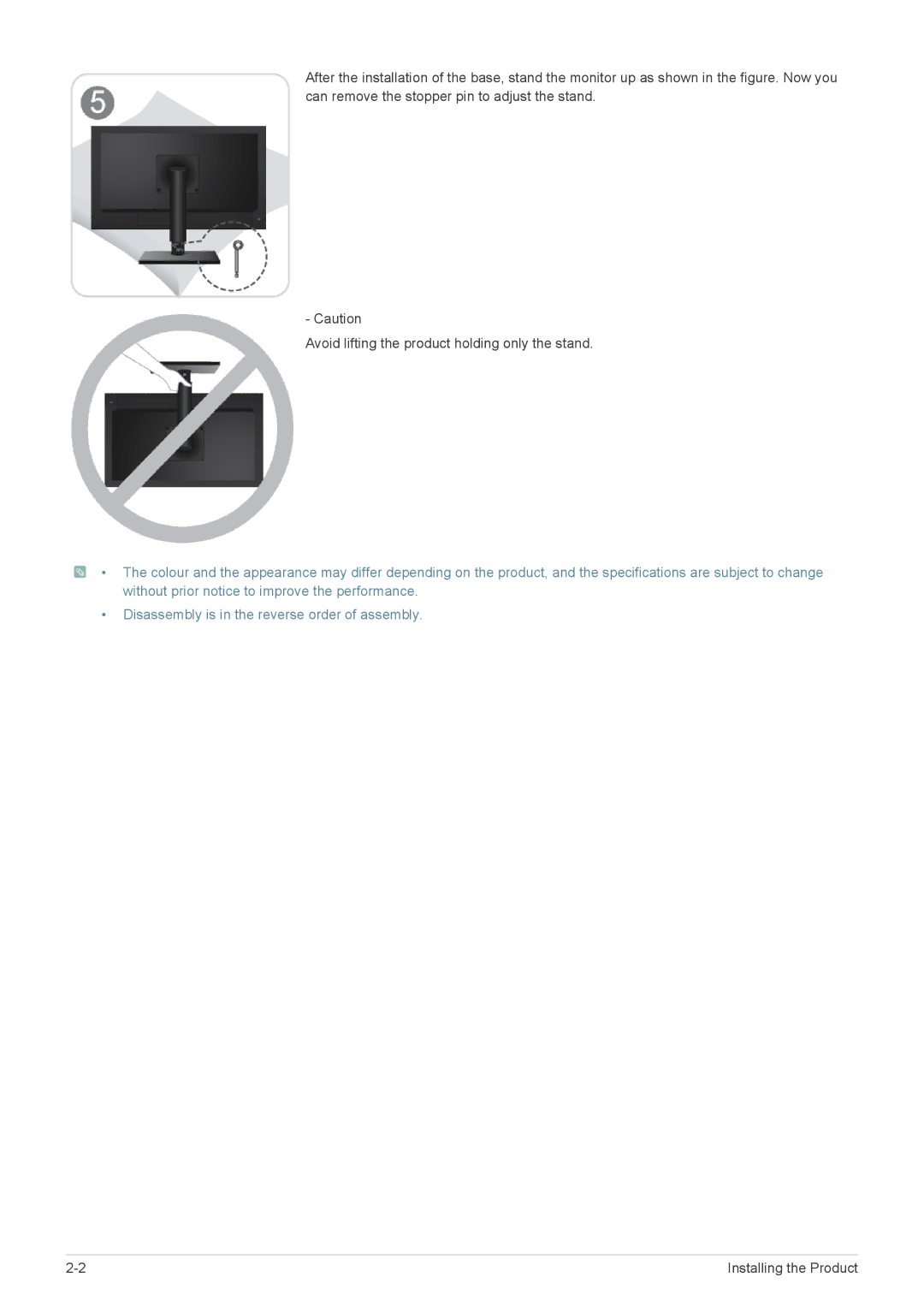 Samsung LF18TUSLBM/EN, LF18TUSLB3/EN, LF18TUSLBL/EN manual Installing the Product 