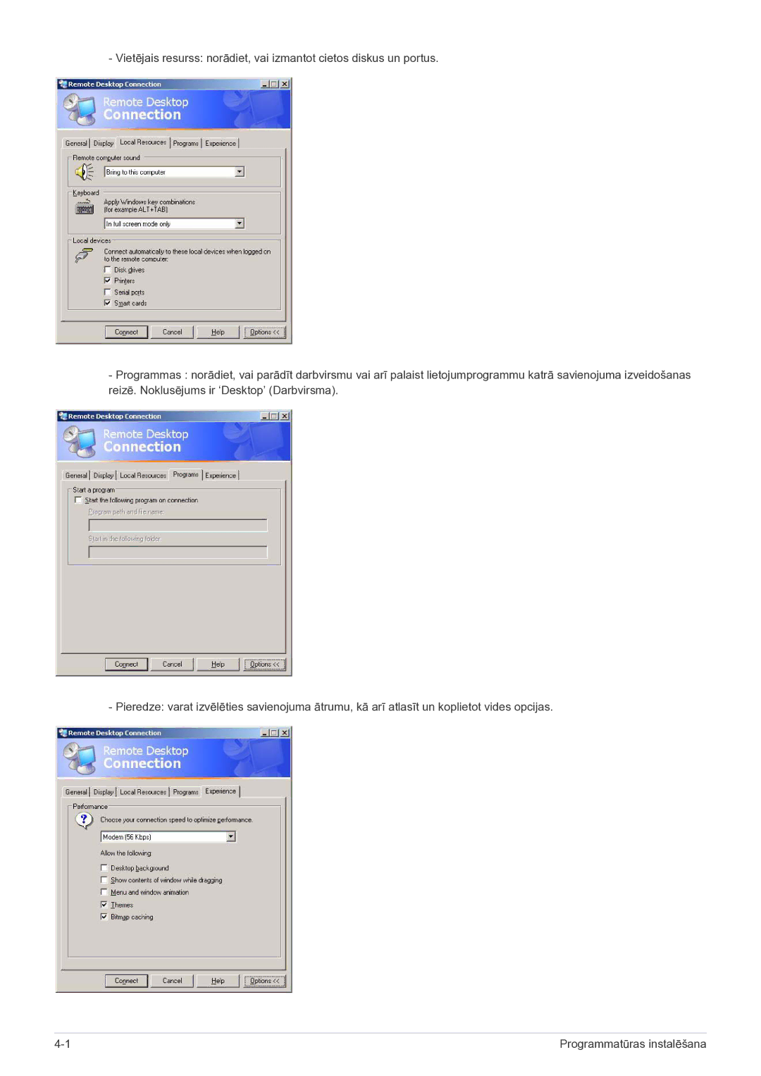 Samsung LF19MGSLBP/EN manual Programmatūras instalēšana 