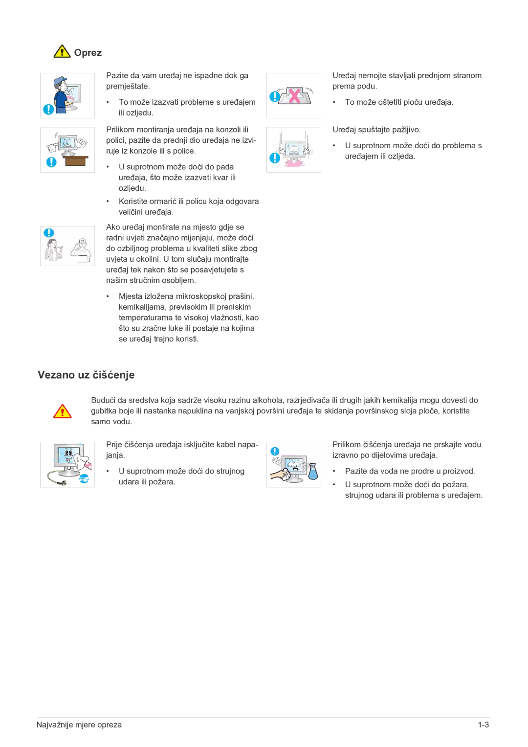 Samsung LF19MGSLBP/EN, LF19MGSLBR/EN manual Vezano uz čišćenje 