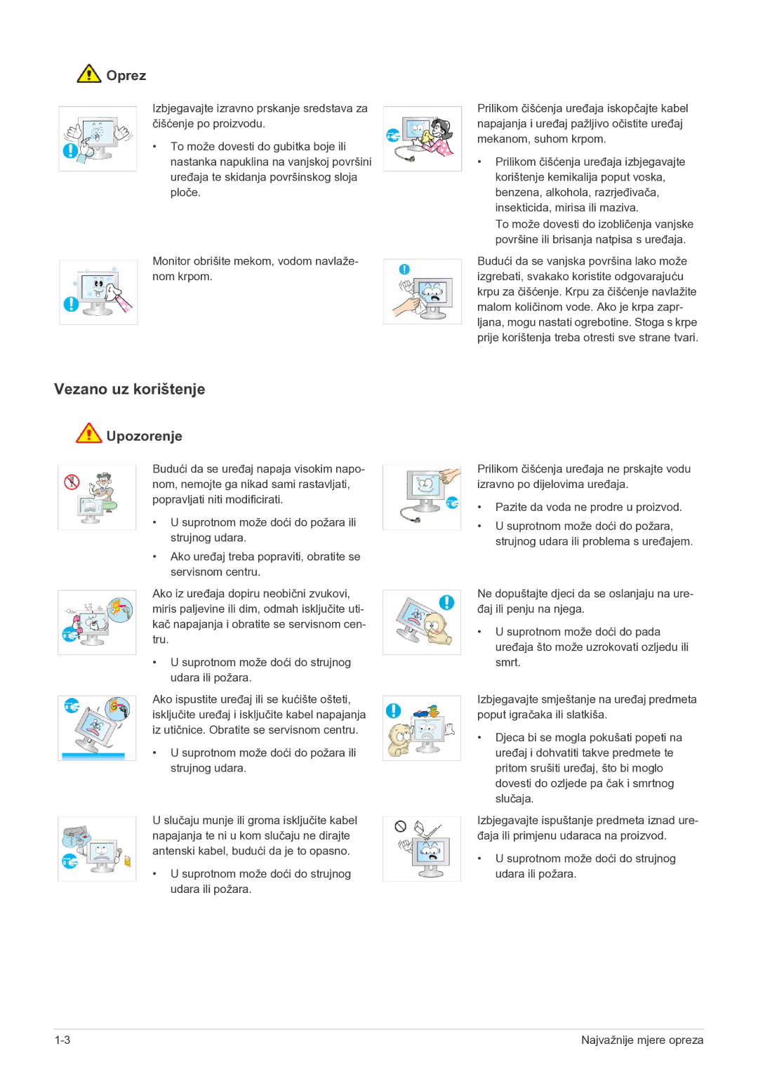 Samsung LF19MGSLBR/EN, LF19MGSLBP/EN manual Vezano uz korištenje 