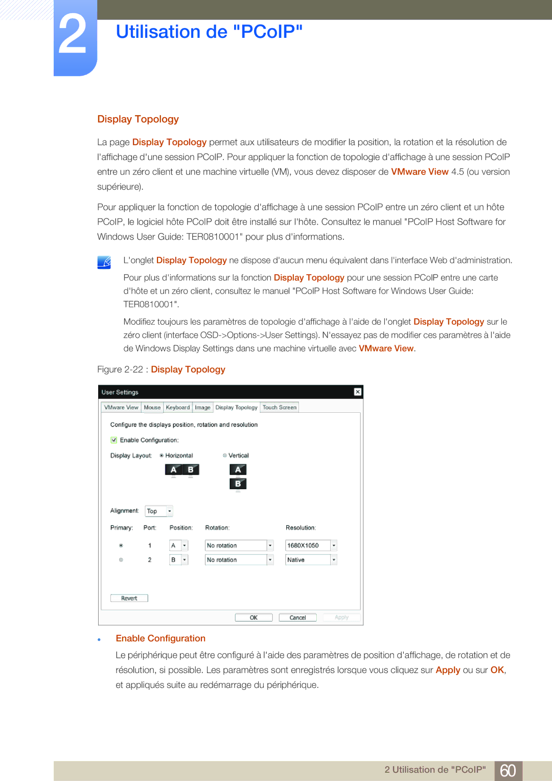 Samsung LF19NEBHBNM/EN, LF24NEBHBNU/EN, LF24NEBHBNM/EN, LF24FN1PFBZXEN manual Display Topology Enable Configuration 