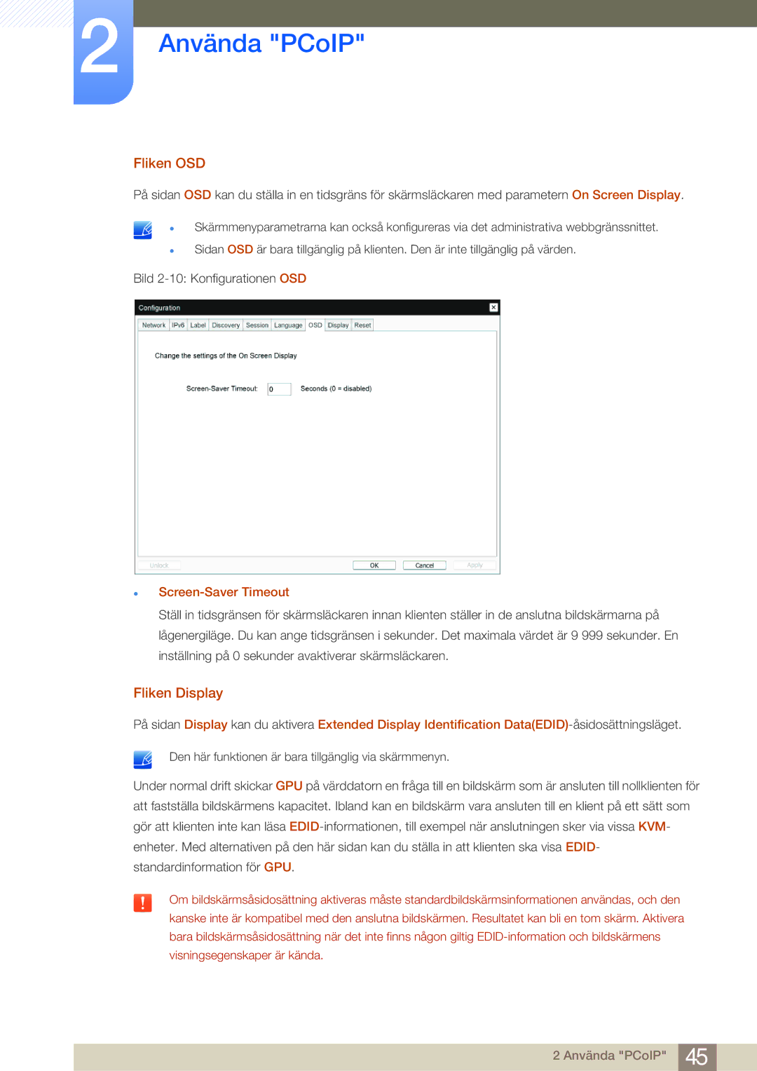 Samsung LF24NEBHBNU/EN, LF19NEBHBNM/EN, LF24NEBHBNM/EN, LF24FN1PFBZXEN manual Fliken OSD, Fliken Display, Screen-Saver Timeout 