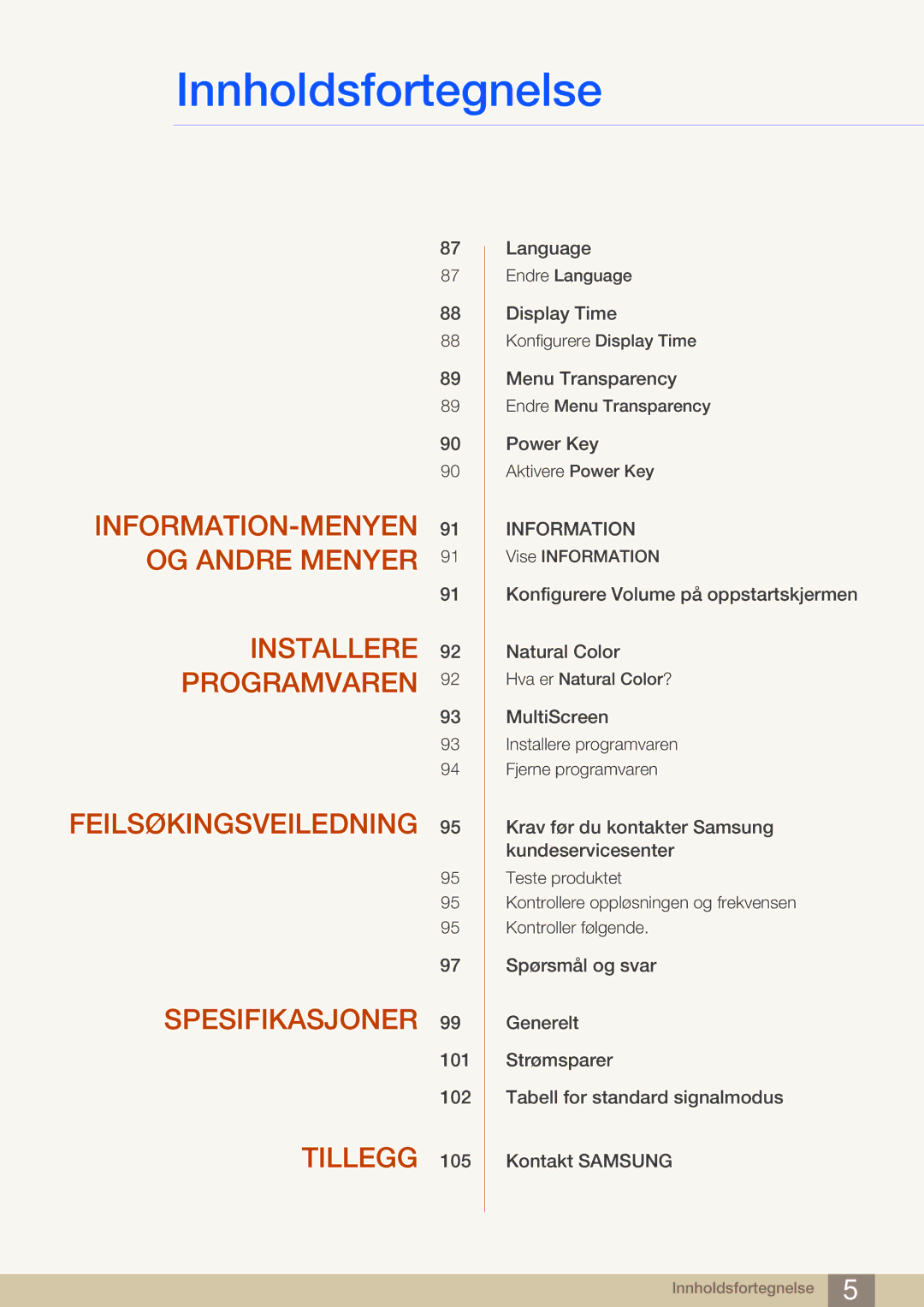 Samsung LF24NEBHBNU/EN, LF19NEBHBNM/EN, LF24NEBHBNM/EN, LF24FN1PFBZXEN manual Tillegg 