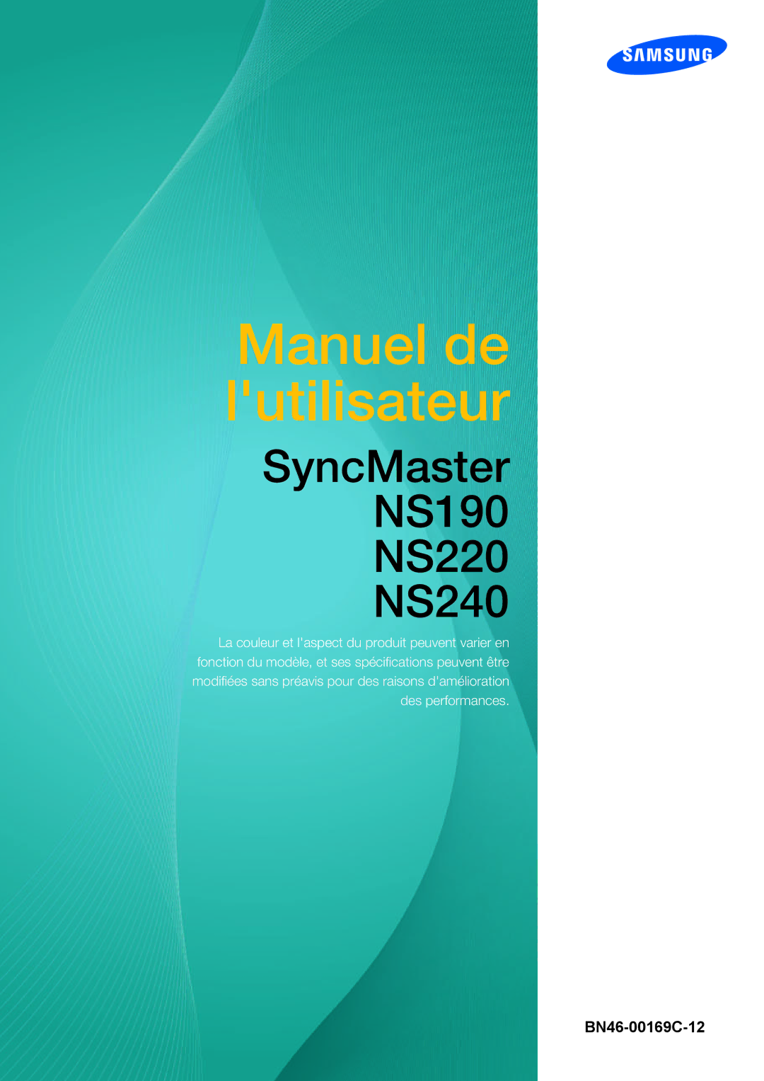 Samsung LF24NSBTBN/EN, LF19NSBTBN/EN, LF22NSBTBN/EN manual Manuel de lutilisateur 