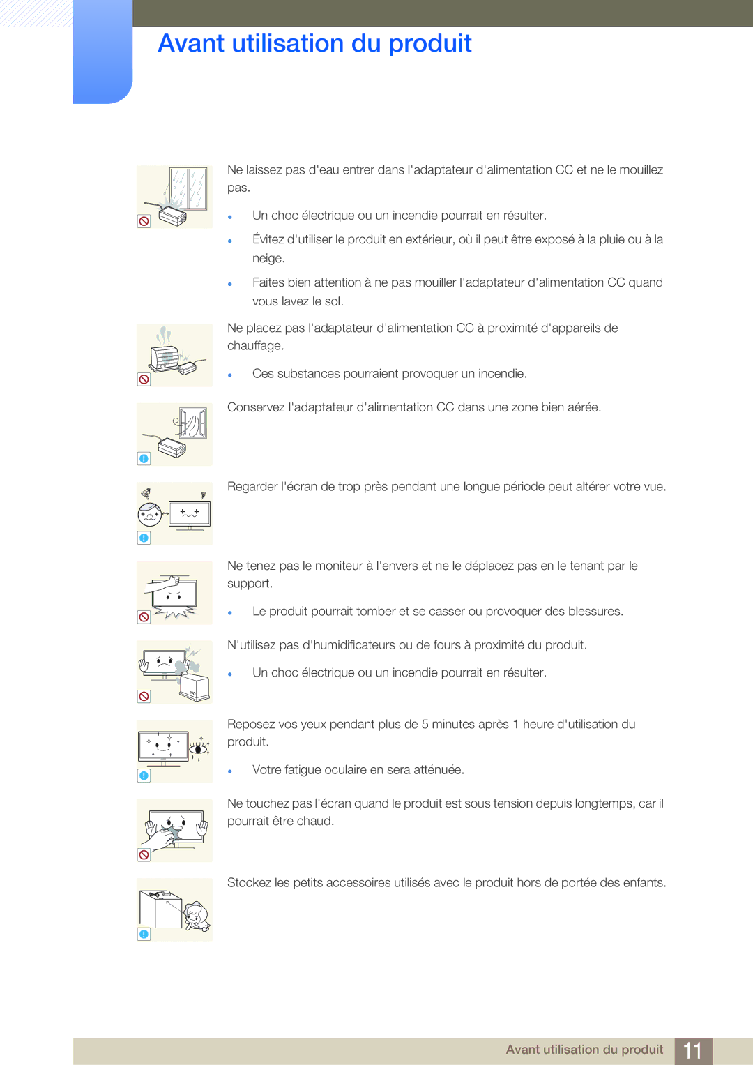 Samsung LF22NSBTBN/EN, LF19NSBTBN/EN, LF24NSBTBN/EN manual Avant utilisation du produit 