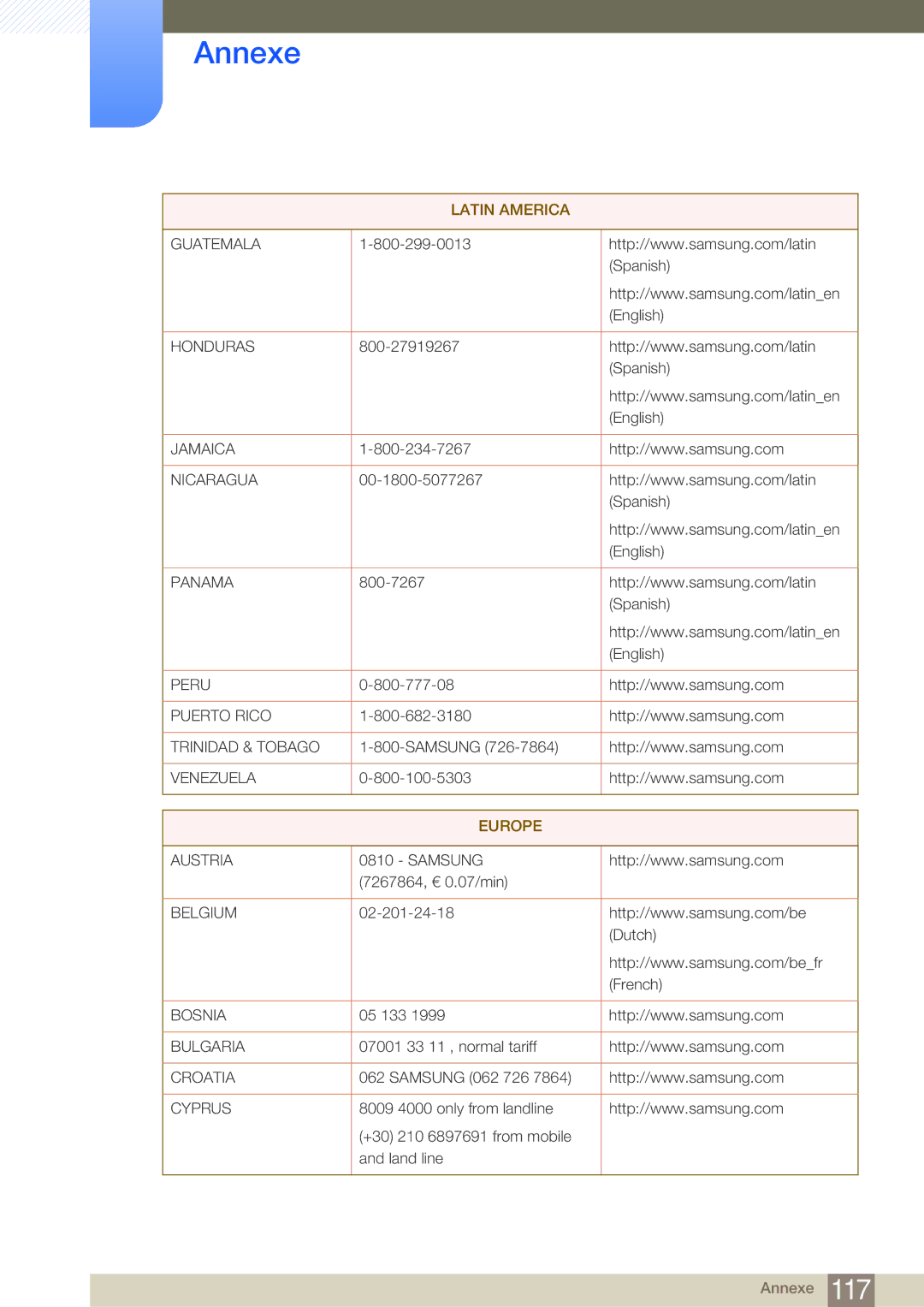 Samsung LF19NSBTBN/EN, LF24NSBTBN/EN, LF22NSBTBN/EN manual Europe 