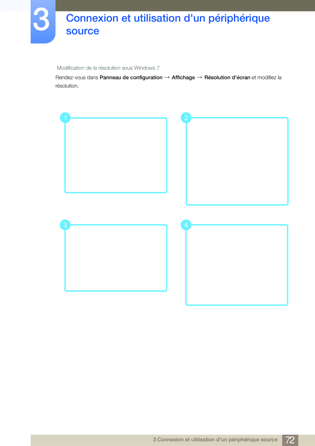 Samsung LF19NSBTBN/EN, LF24NSBTBN/EN, LF22NSBTBN/EN manual Modification de la résolution sous Windows 