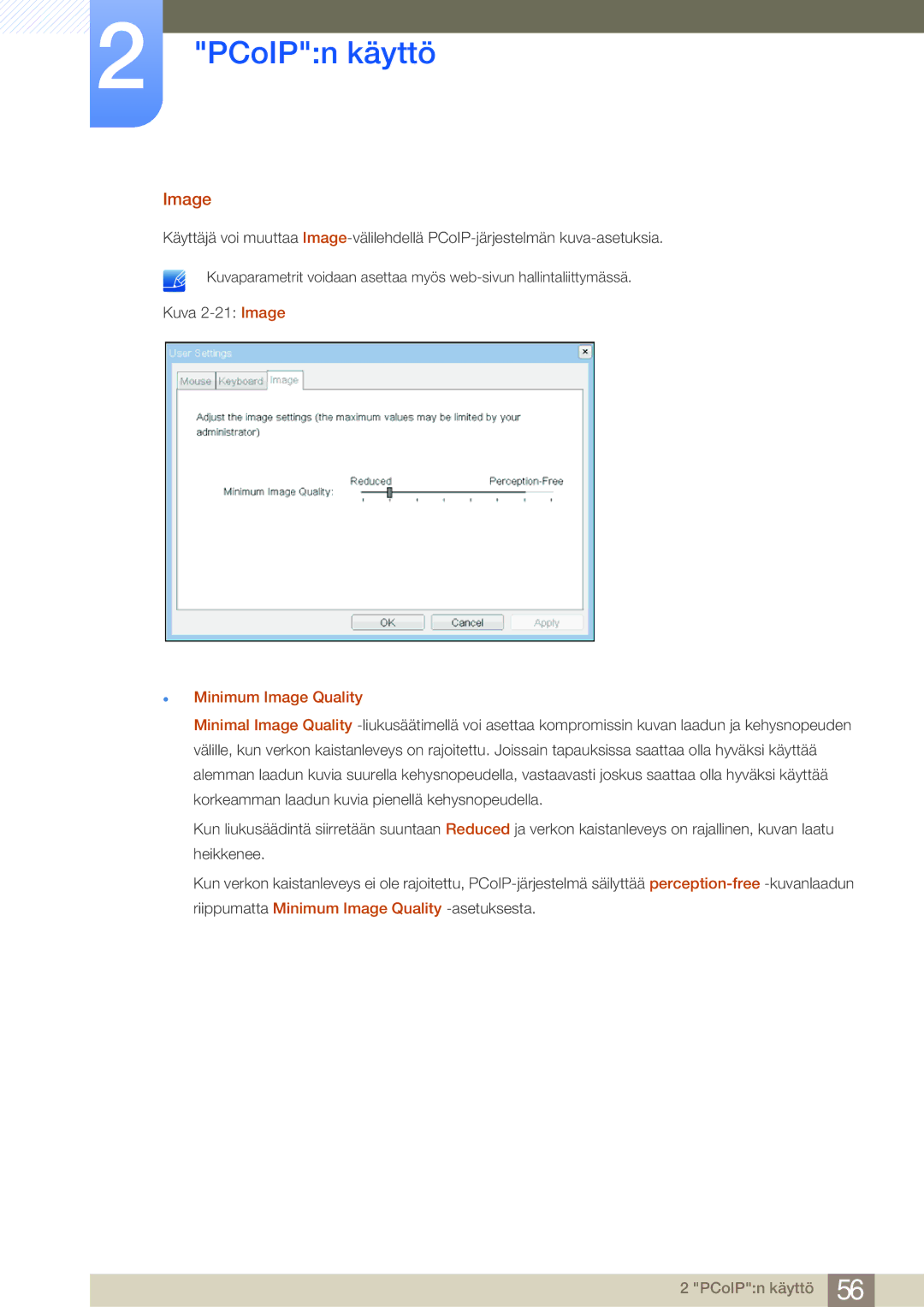 Samsung LF22NSBTBN/EN, LF19NSBTBN/EN, LF24NSBTBN/EN manual Minimum Image Quality 