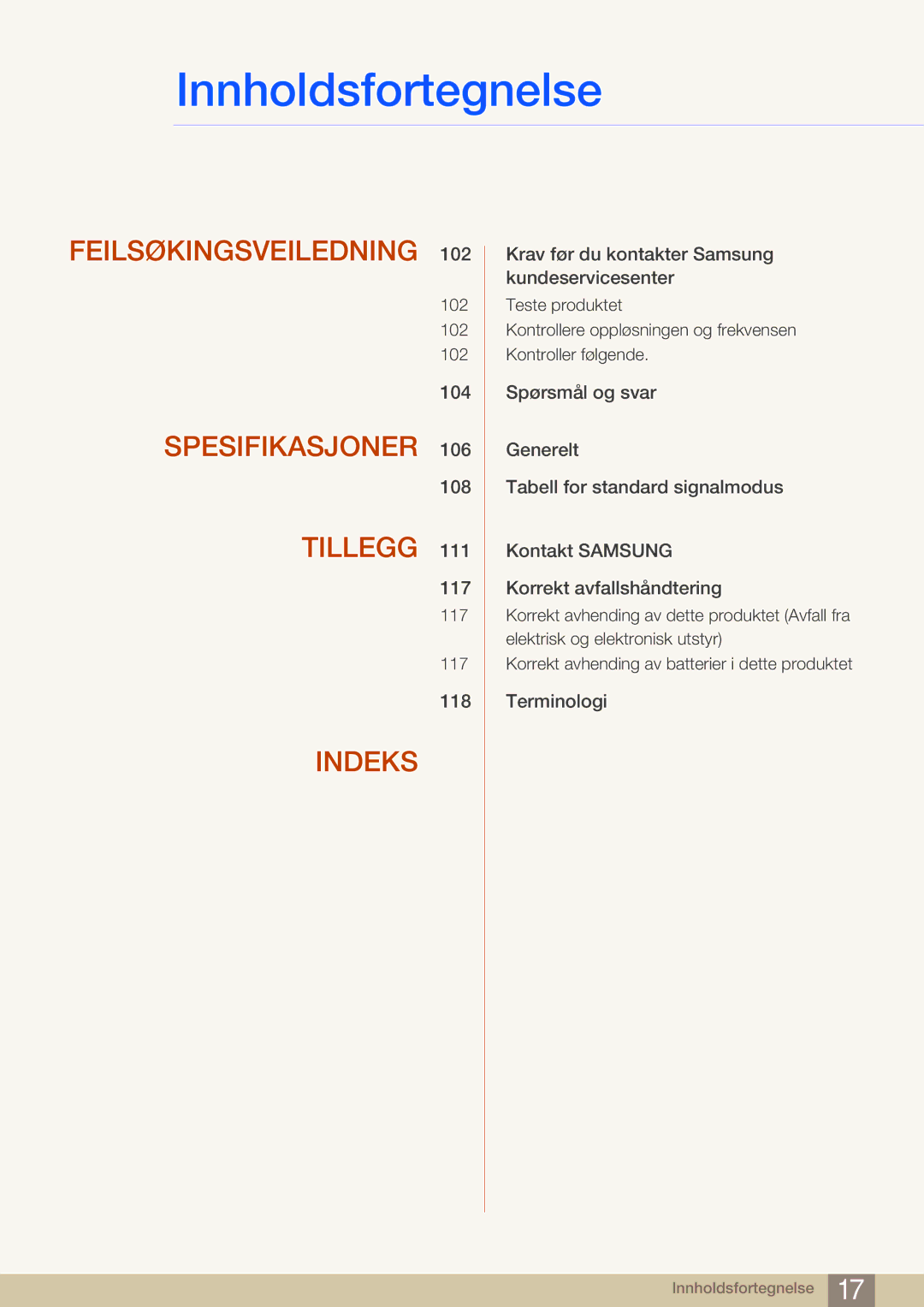 Samsung LF22NSBTBN/EN, LF19NSBTBN/EN, LF24NSBTBN/EN manual Feilsøkingsveiledning 