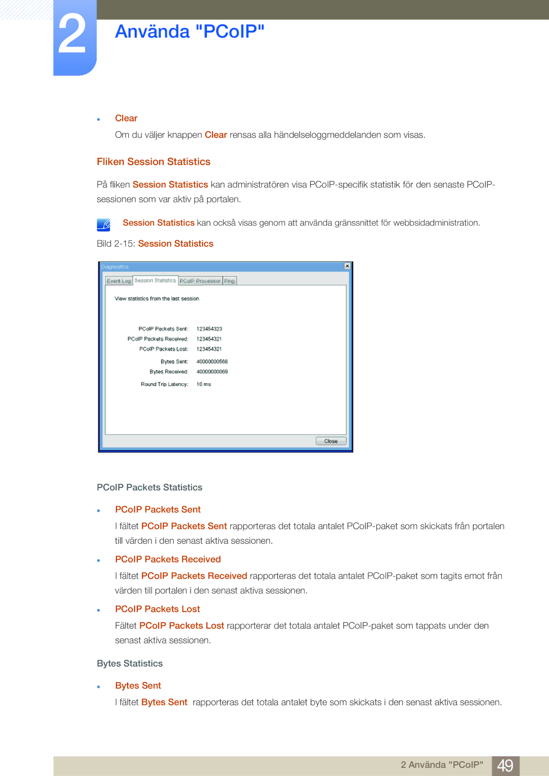 Samsung LF24NSBTBN/EN, LF19NSBTBN/EN, LF22NSBTBN/EN manual Fliken Session Statistics 