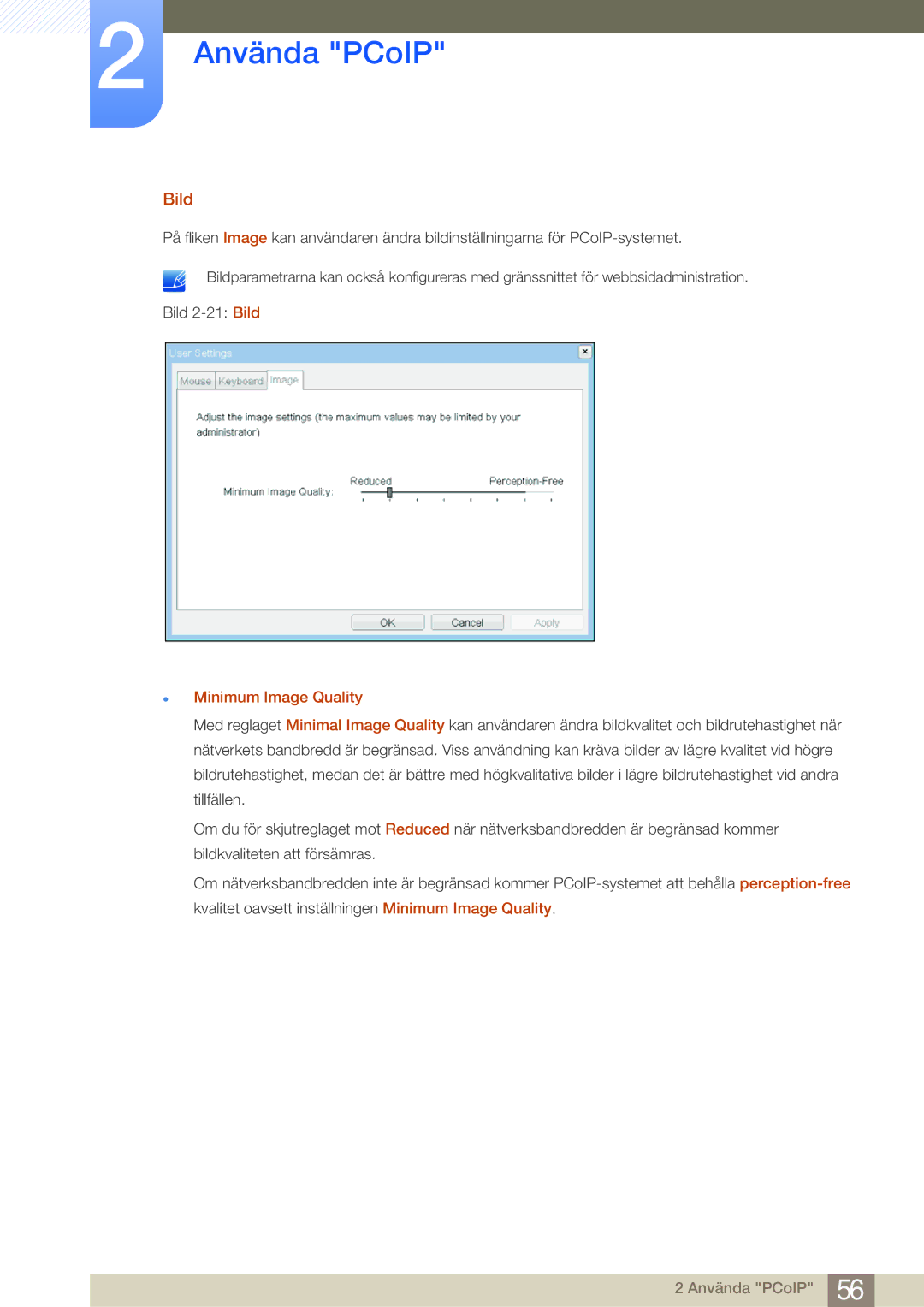 Samsung LF22NSBTBN/EN, LF19NSBTBN/EN, LF24NSBTBN/EN manual Bild, Minimum Image Quality 