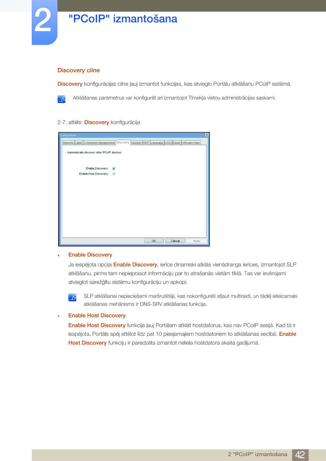 Samsung LF19NSBTBN/EN, LF24NSBTBN/EN, LF22NSBTBN/EN manual Discovery cilne, Enable Discovery, Enable Host Discovery 