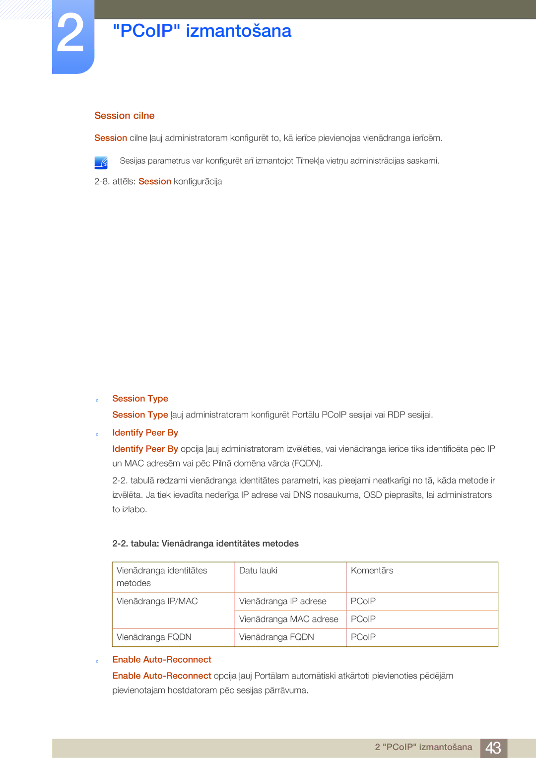 Samsung LF24NSBTBN/EN, LF19NSBTBN/EN, LF22NSBTBN/EN manual Session cilne, Session Type, Enable Auto-Reconnect 