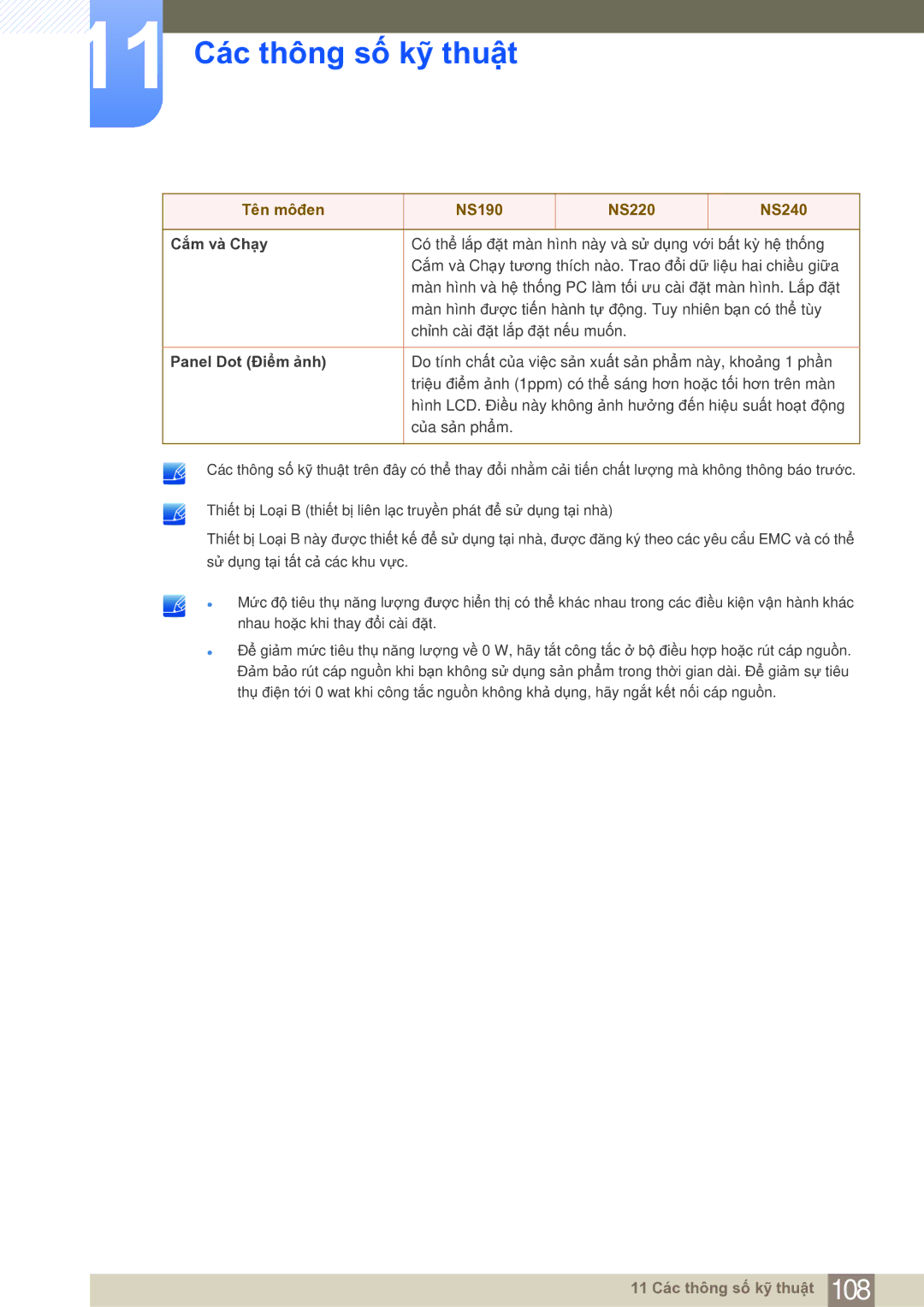 Samsung LF19NSBTBN/XY, LF19NSBTBNMXV, LF22NSBTBN/XS, LF19NSBTBN/XS manual Cắm và Chạy 