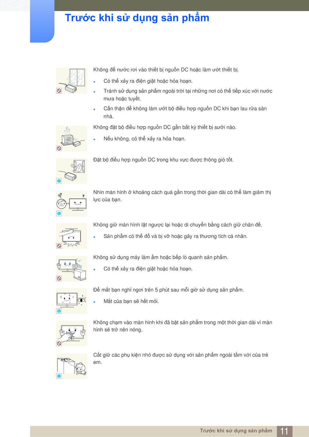 Samsung LF19NSBTBN/XS, LF19NSBTBN/XY, LF19NSBTBNMXV, LF22NSBTBN/XS manual Trước khi sử dụng sản phẩm 