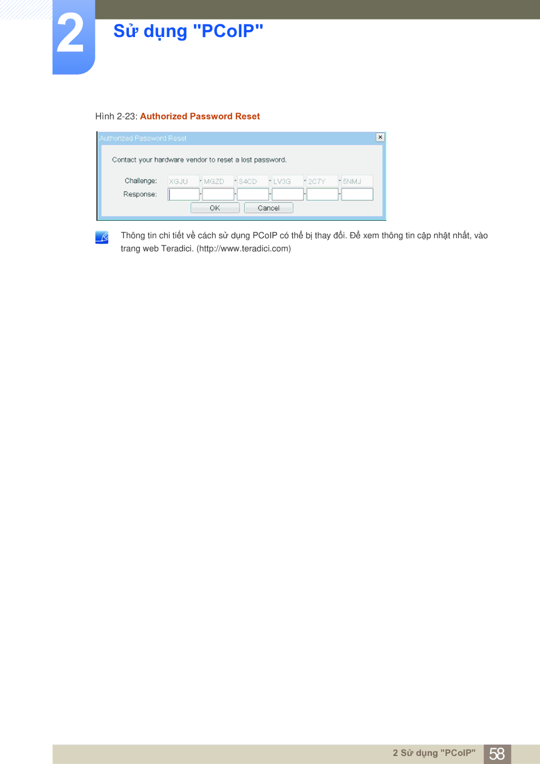 Samsung LF22NSBTBN/XS, LF19NSBTBN/XY, LF19NSBTBNMXV, LF19NSBTBN/XS manual Hình 2-23Authorized Password Reset 