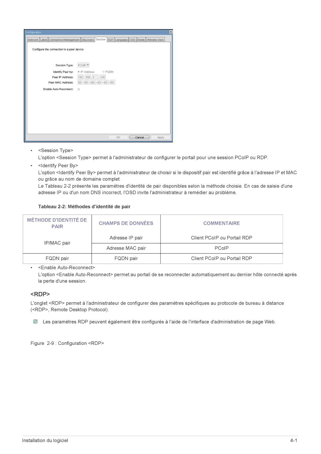 Samsung LF19PPBCB/EN, LF24PPBCB/EN, LF24PPBDB/EN manual Rdp, Méthode Didentité DE Champs DE Données Commentaire Pair 