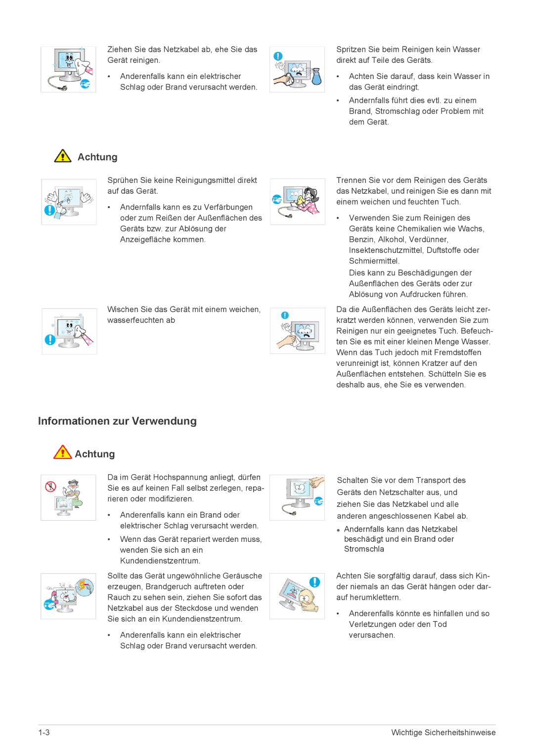 Samsung LF24PPBDB/EN, LF19PPBCB/EN, LF24PPBCB/EN manual Informationen zur Verwendung 