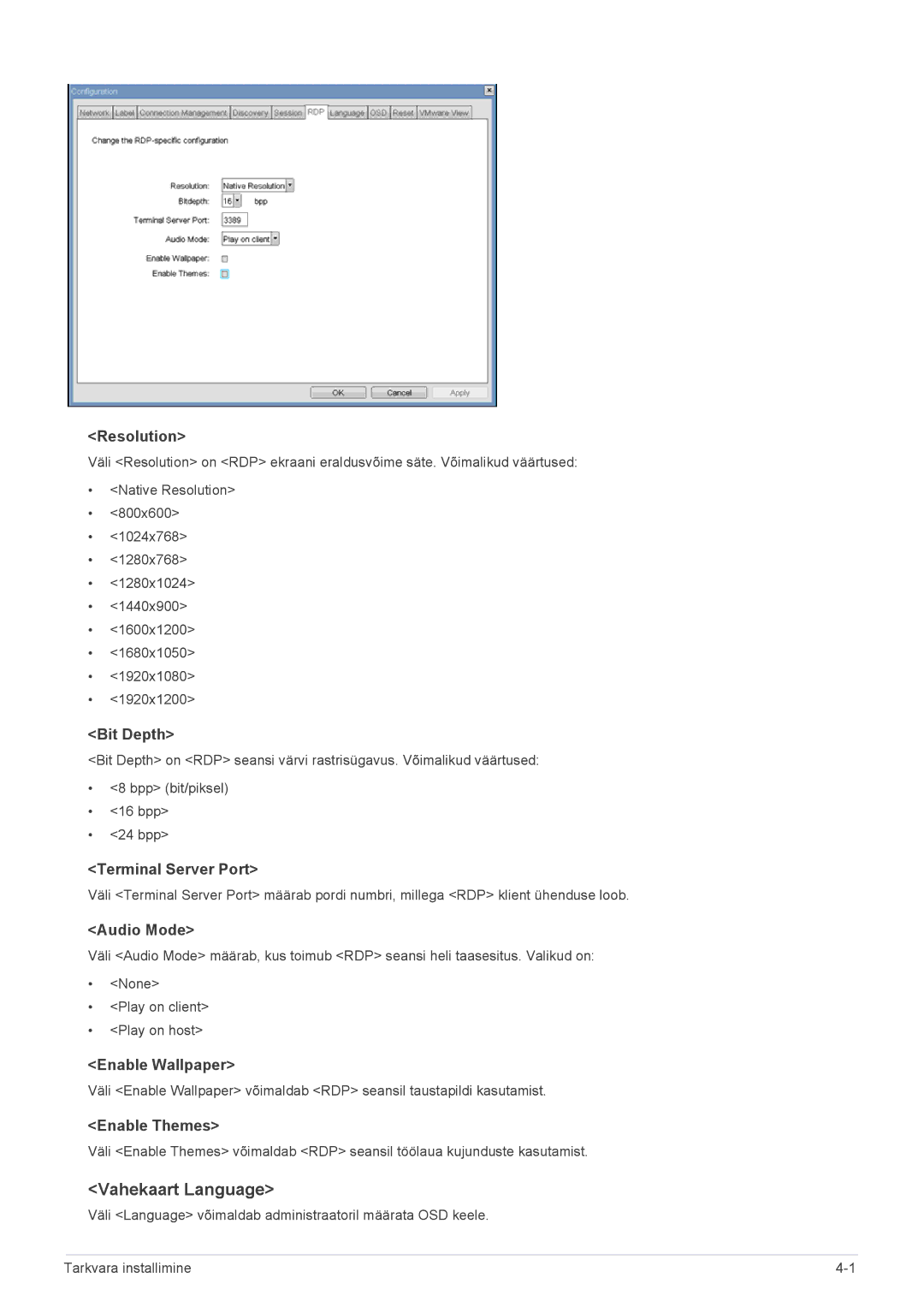 Samsung LF24PPBCB/EN, LF19PPBCB/EN, LF24PPBDB/EN manual Vahekaart Language 