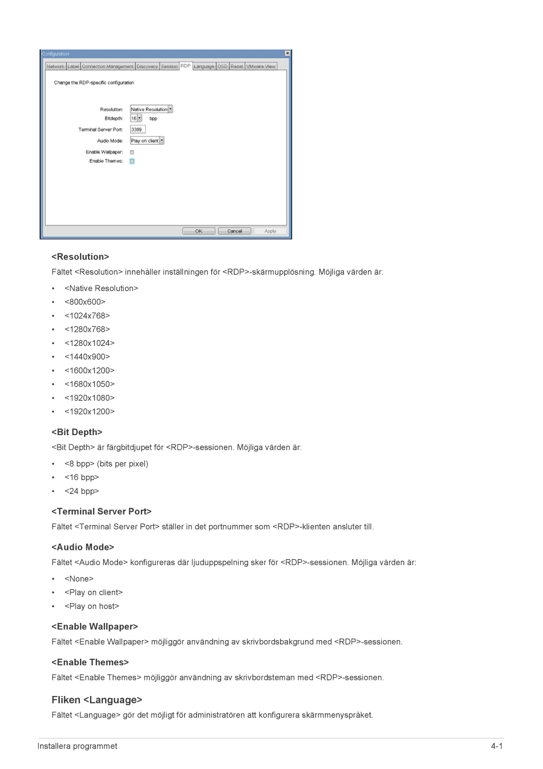 Samsung LF24PPBCB/EN, LF19PPBCB/EN manual Fliken Language 