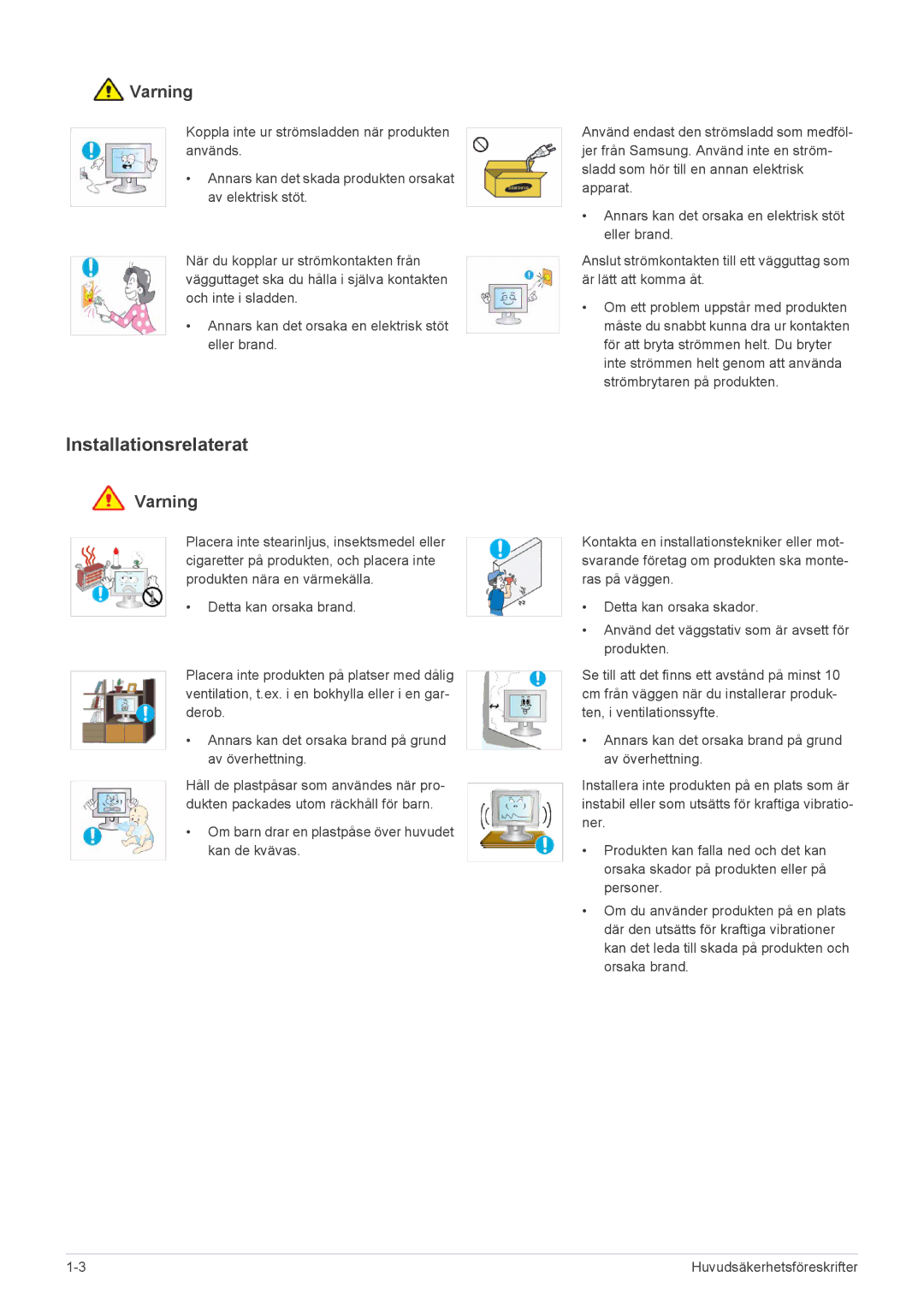 Samsung LF19PPBCB/EN, LF24PPBCB/EN manual Installationsrelaterat 