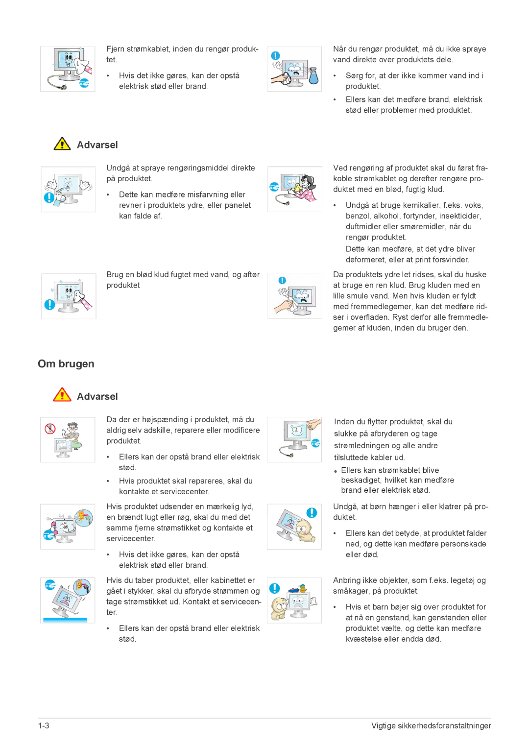 Samsung LF19PPBCB/EN, LF24PPBCB/EN manual Om brugen 