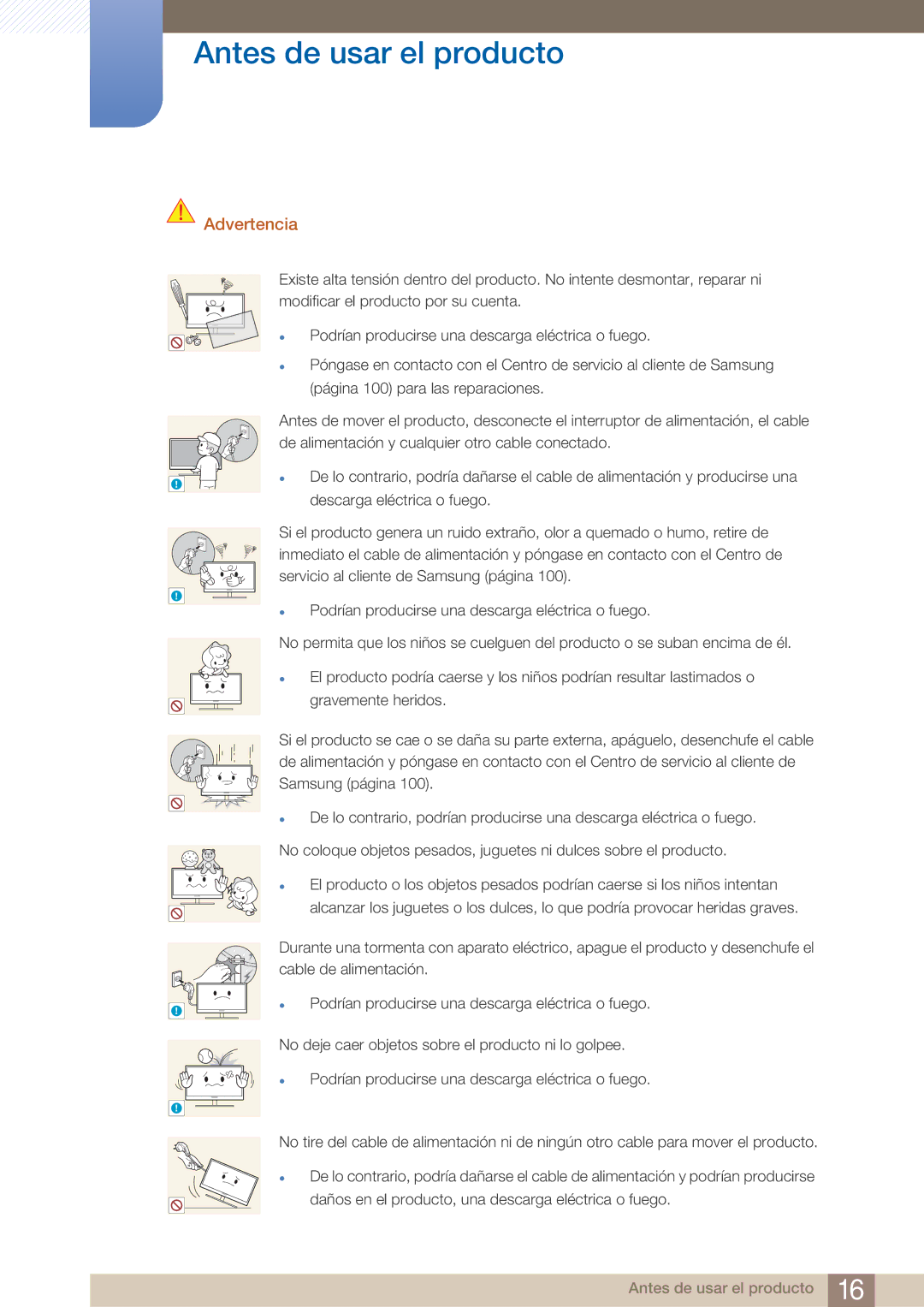 Samsung LF19TOWHBFM/EN, LF19TOWHBDM/EN, LF24TOWHBDM/EN manual Antes de usar el producto 