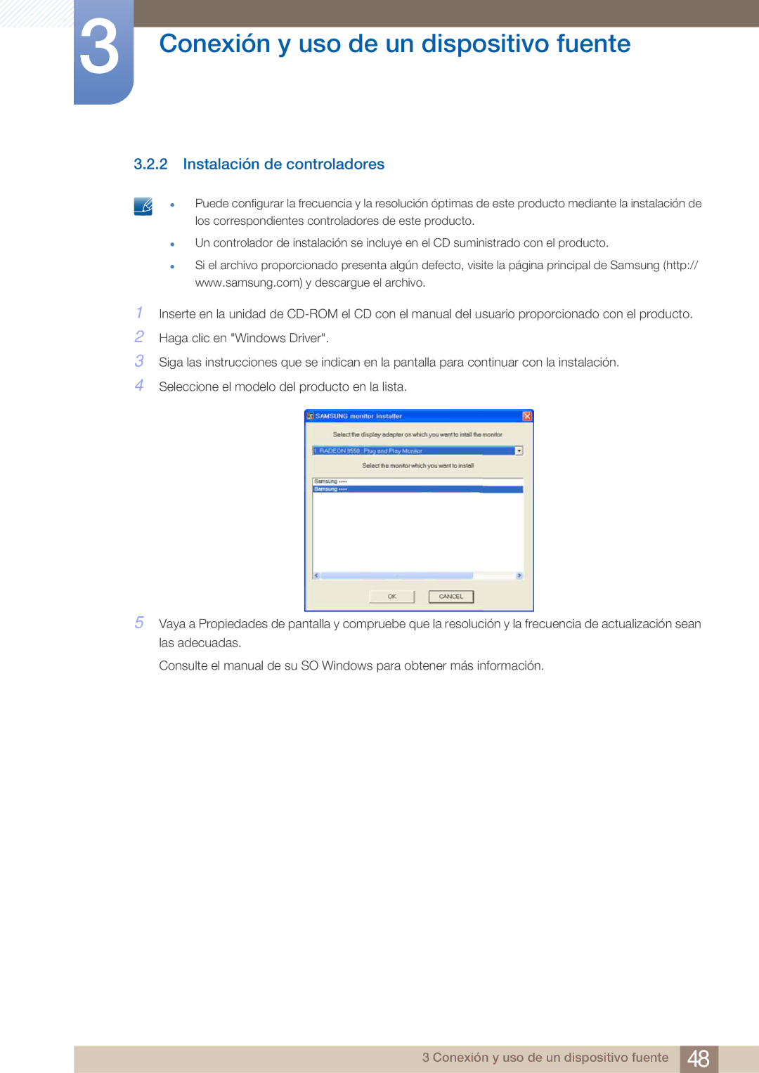 Samsung LF19TOWHBDM/EN, LF19TOWHBFM/EN, LF24TOWHBDM/EN manual Instalación de controladores 