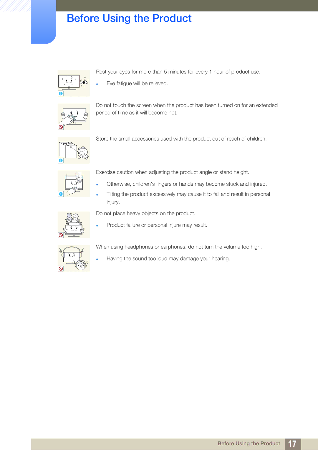 Samsung LF24TOWHBDM/XJ, LF19TOWHBDM/EN, LF19TOWHBFM/EN, LF24TOWHBFM/EN, LF24TOWHBDM/EN manual Before Using the Product 