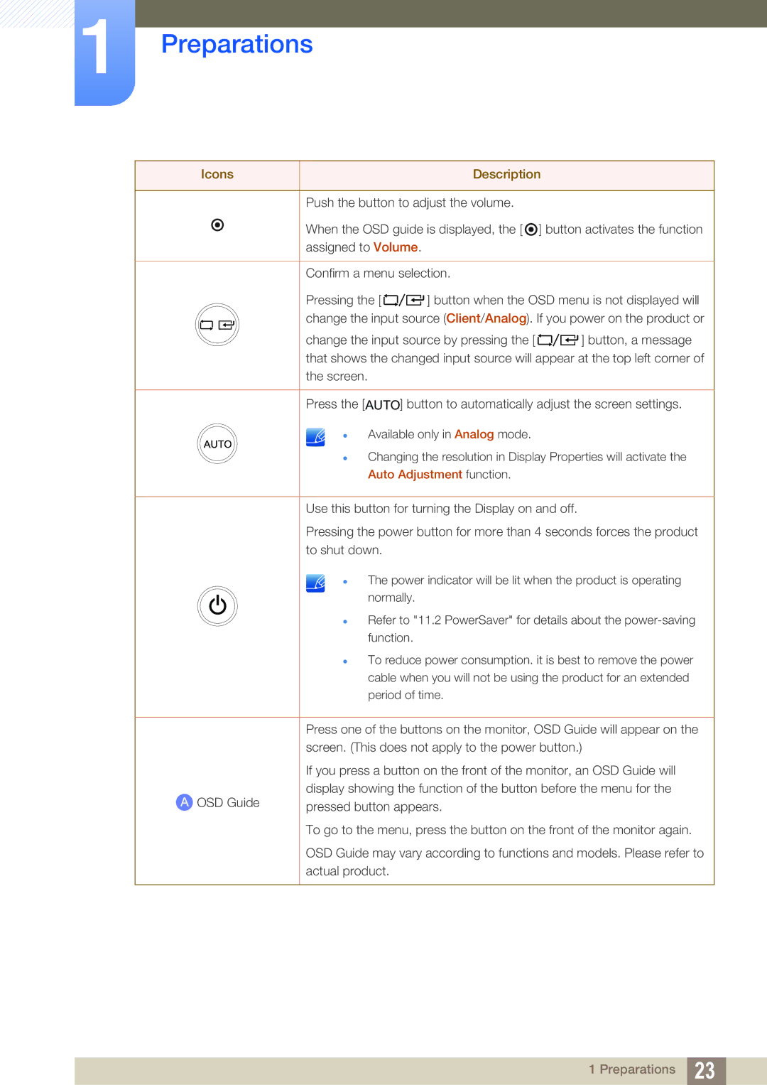 Samsung LF24TOWHBFM/XY, LF19TOWHBDM/EN, LF19TOWHBFM/EN, LF24TOWHBFM/EN, LF24TOWHBDM/EN, LF19TOWHBDM/XJ manual Preparations 