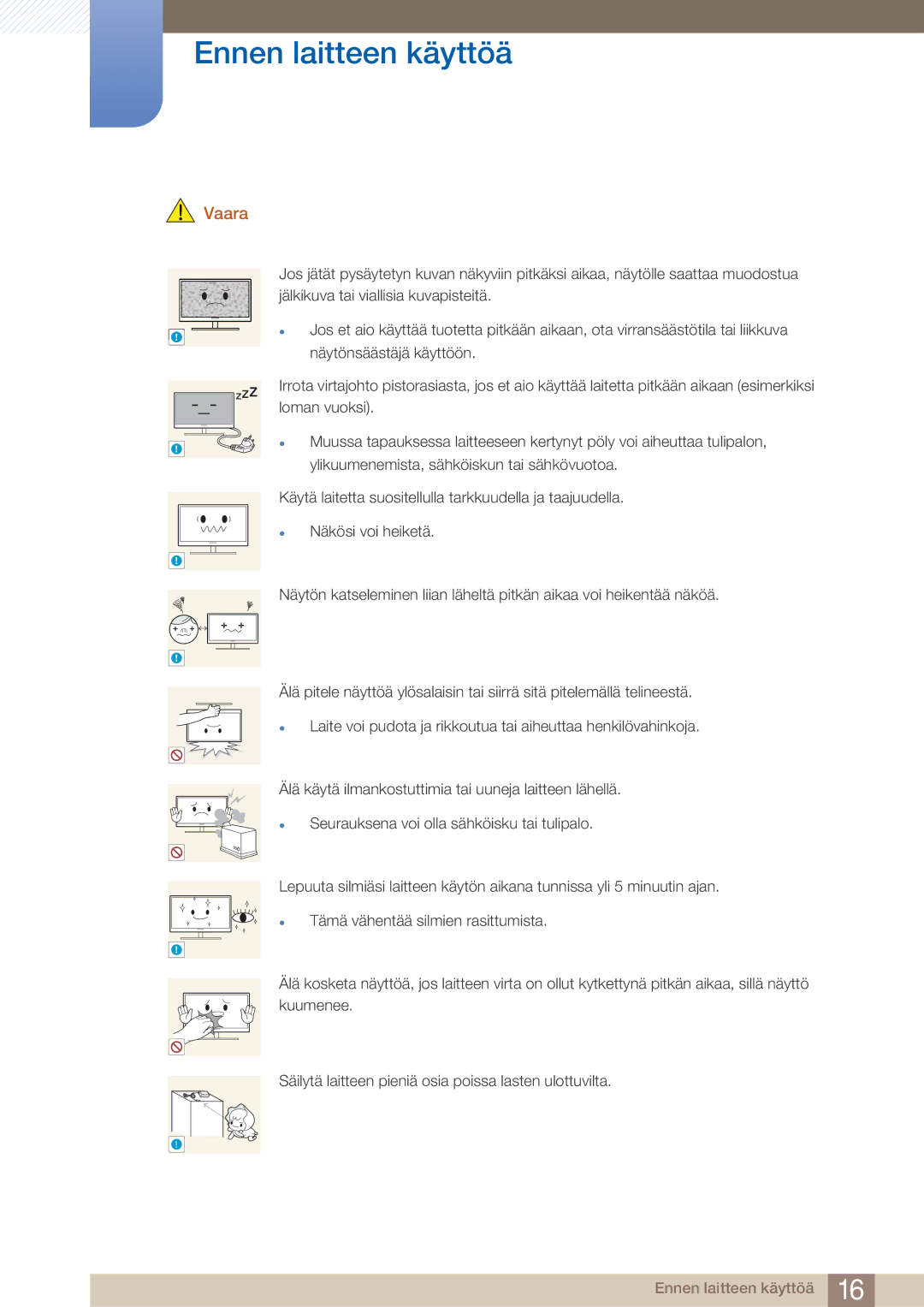 Samsung LF19TOWHBDM/EN, LF19TOWHBFM/EN, LF24TOWHBFM/EN, LF24TOWHBDM/EN manual Vaara 