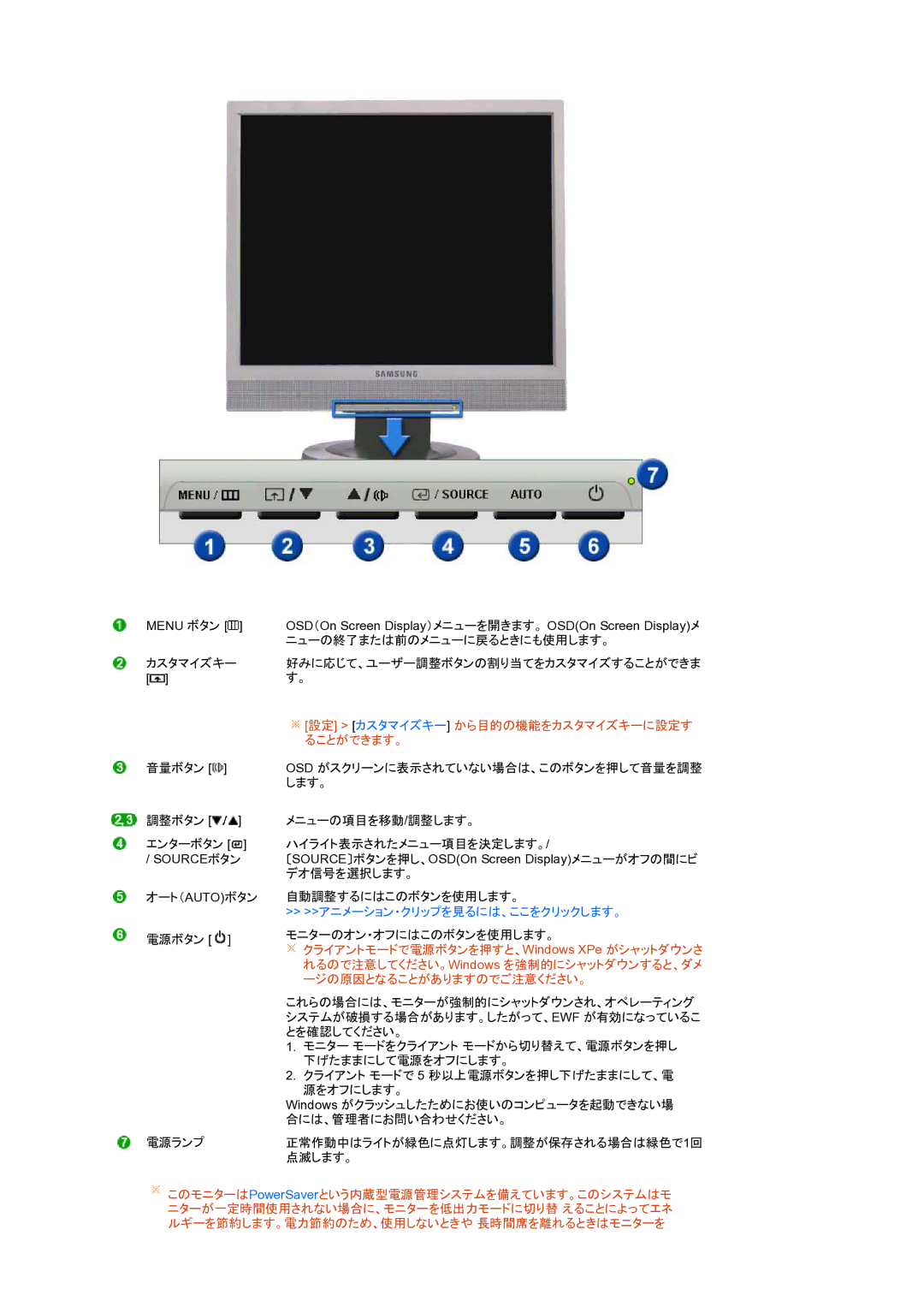 Samsung LF19TPTLBJ/XJ manual アニメーション・クリップを見るには、ここをクリックします。 