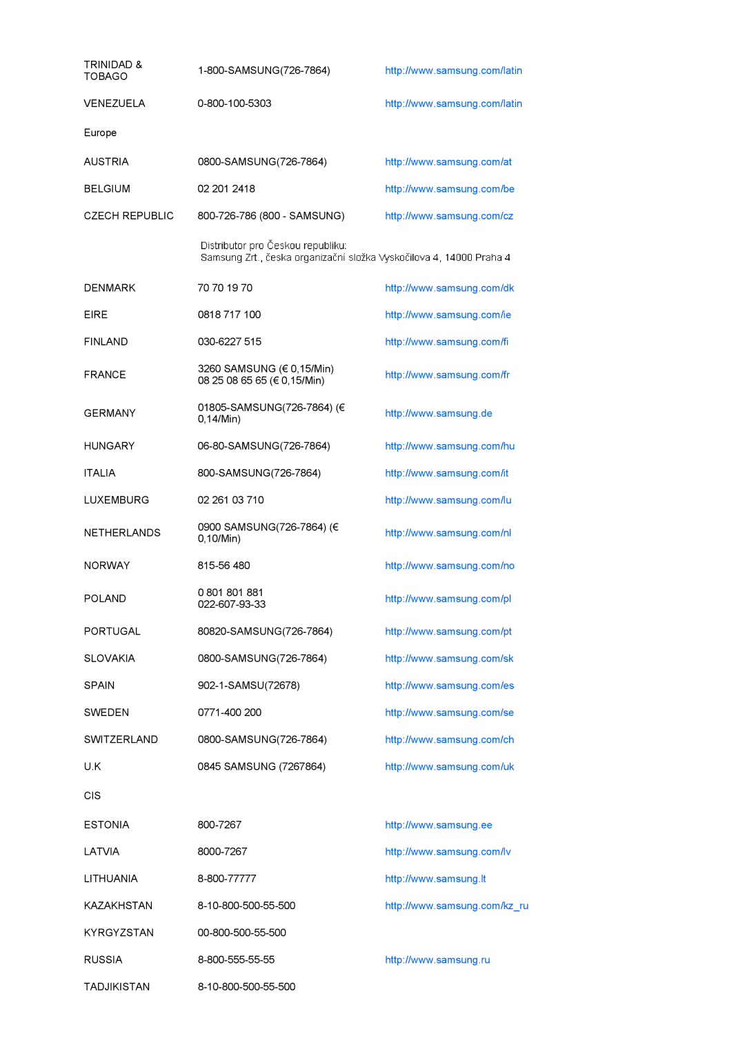 Samsung LF17TPTLSP/EDC, LF19TPTLSJ/EN, LH40MGPLBC/EN, LF17TPTLSN/EDC manual Trinidad 