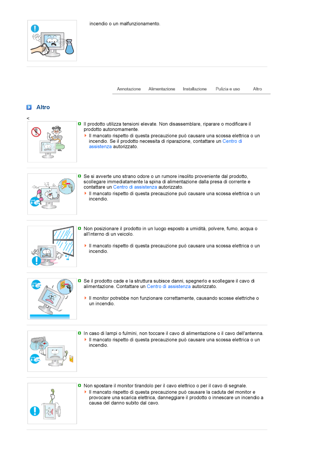 Samsung LF17TPTLSN/EDC, LF19TPTLSM/EDC, LF19TPTLSJ/EN, LH40MGPLBC/EN manual Altro 