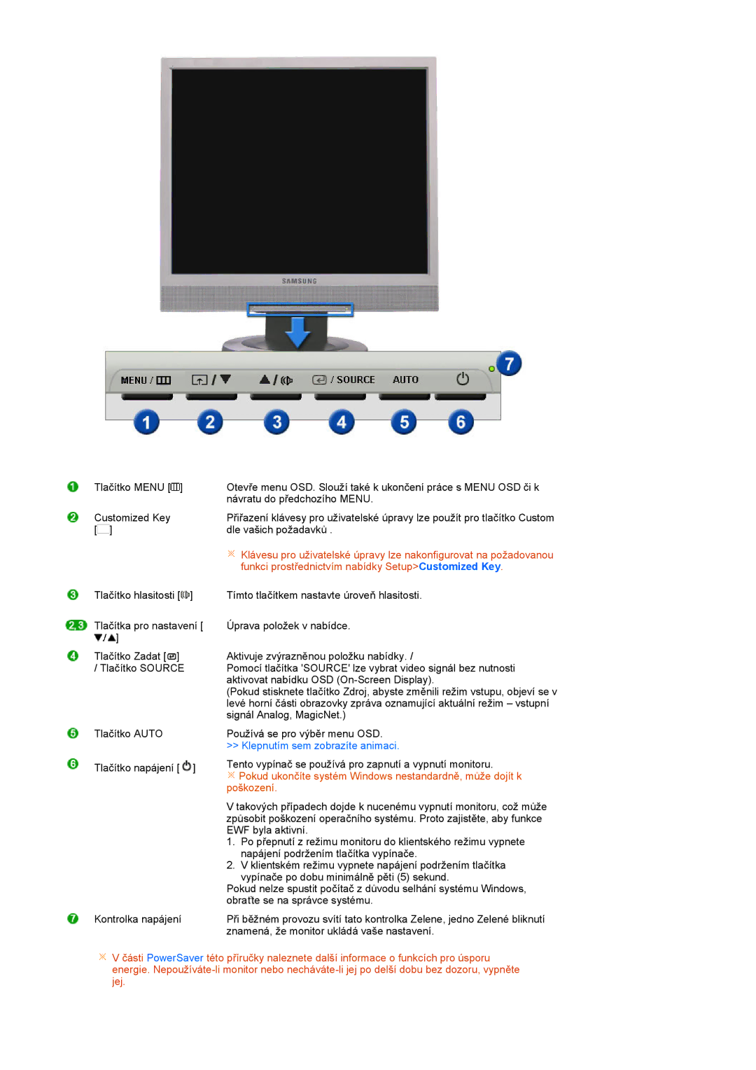 Samsung LF19TPTLSJ/EN, LF19TPTLSM/EDC, LH40MGPLBC/EN, LF17TPTLSN/EDC manual Poškození 