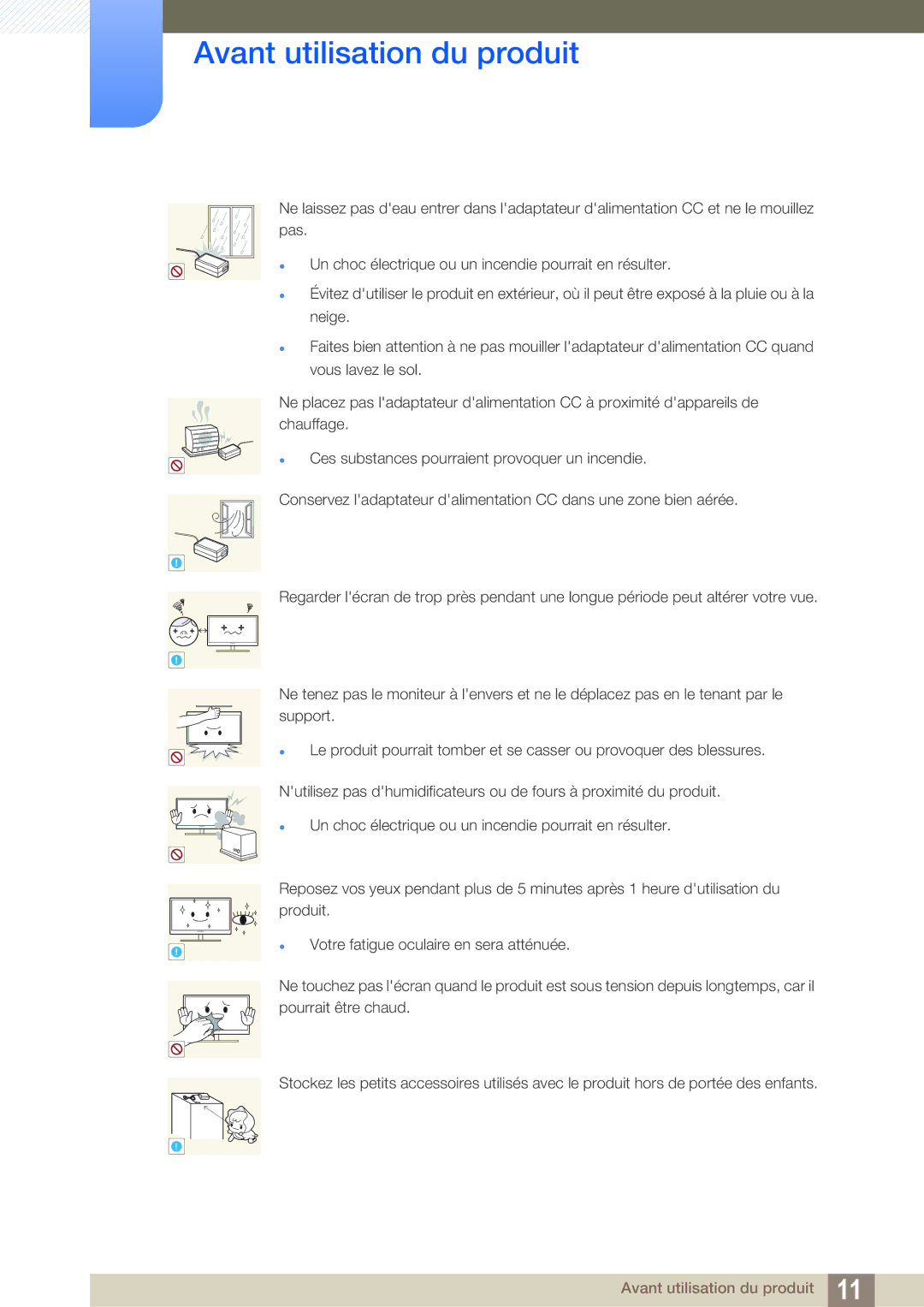 Samsung LF22TSCTBAN/EN, LF19TSCTBAN/EN, LF24TSCTBAN/EN manual Avant utilisation du produit 