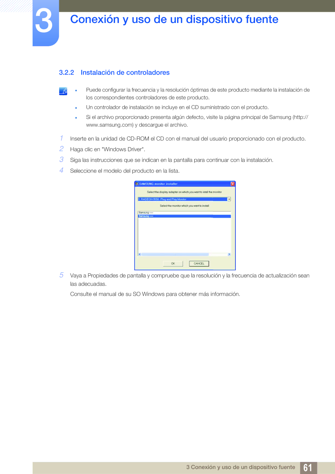 Samsung LF24TSCTBAN/EN, LF19TSCTBAN/EN, LF22TSCTBAN/EN manual Instalación de controladores 