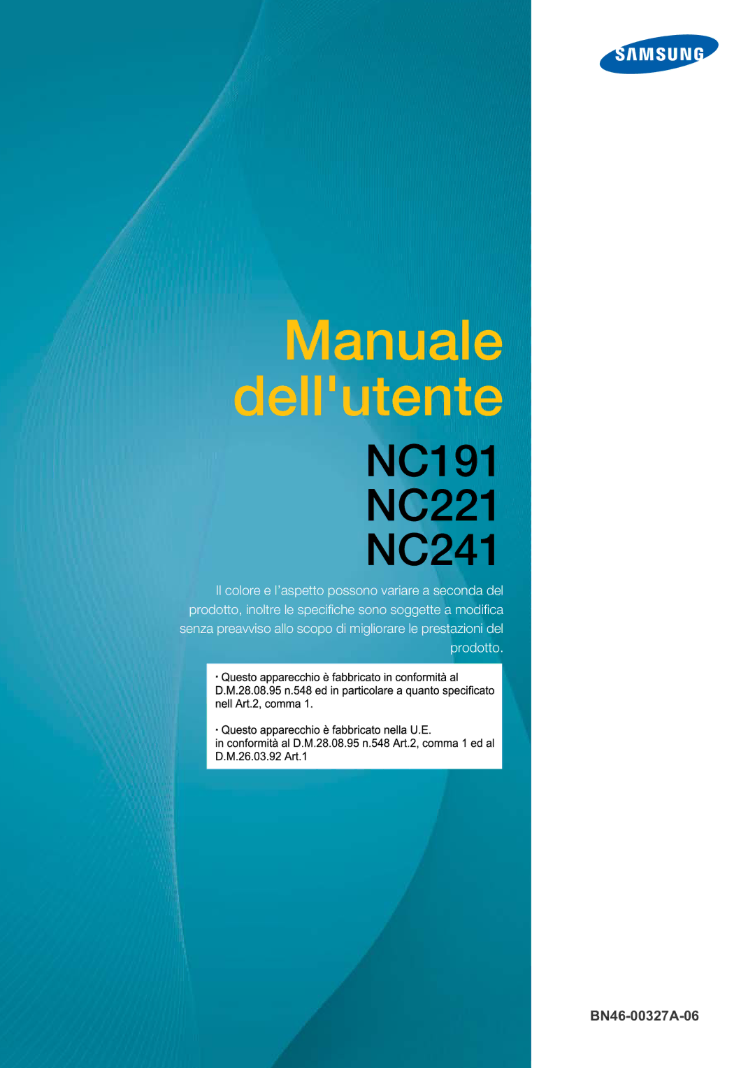 Samsung LF22FN1PFBZXEN manual Manuale dellutente 