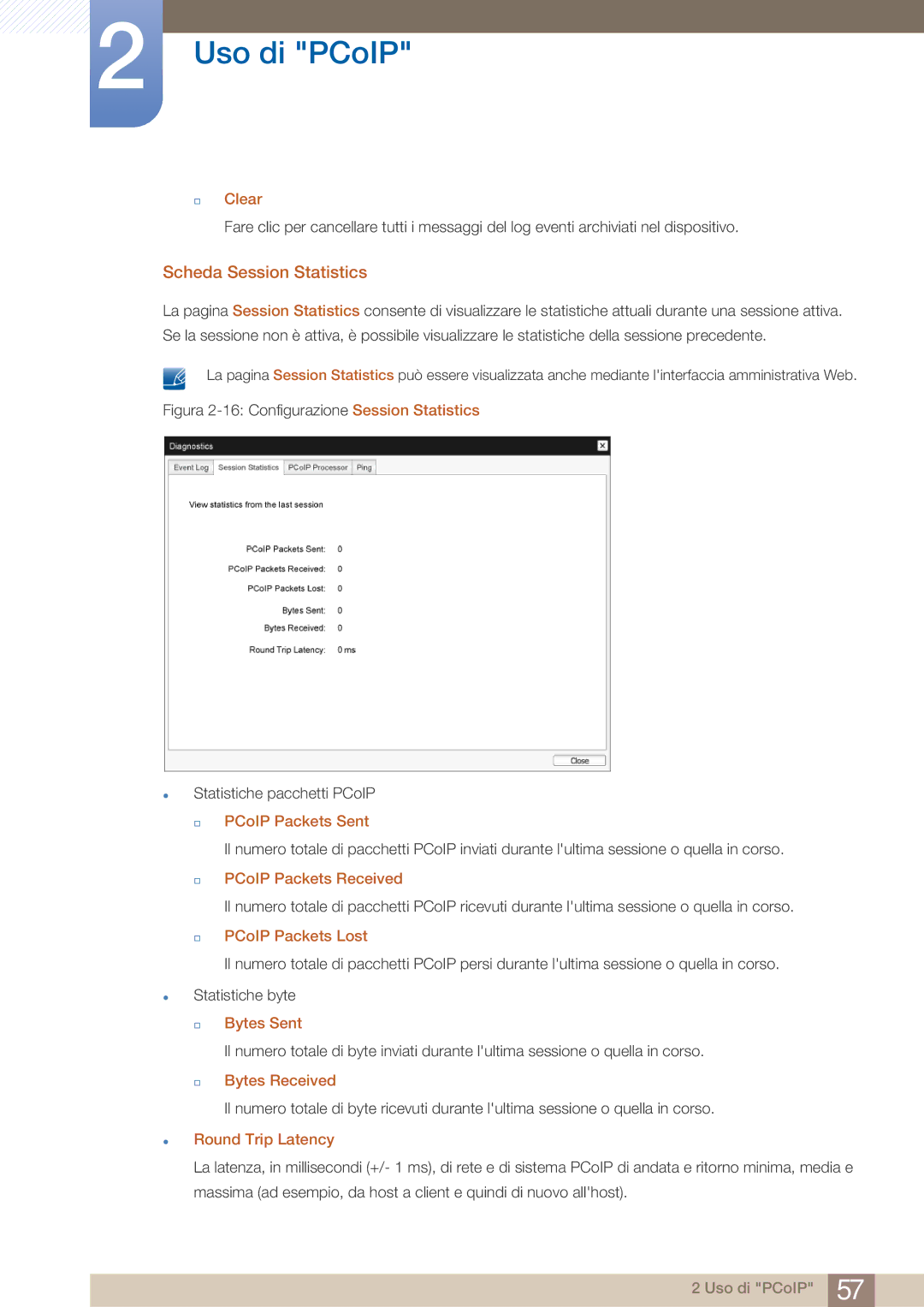 Samsung LF22FN1PFBZXEN manual Scheda Session Statistics 