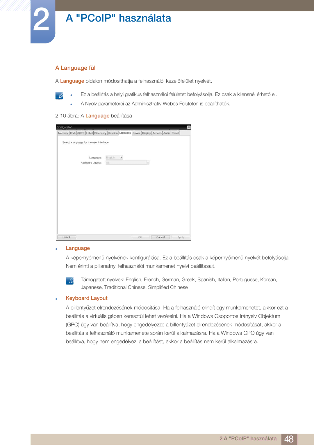 Samsung LF22FN1PFBZXEN manual Language fül, Keyboard Layout 