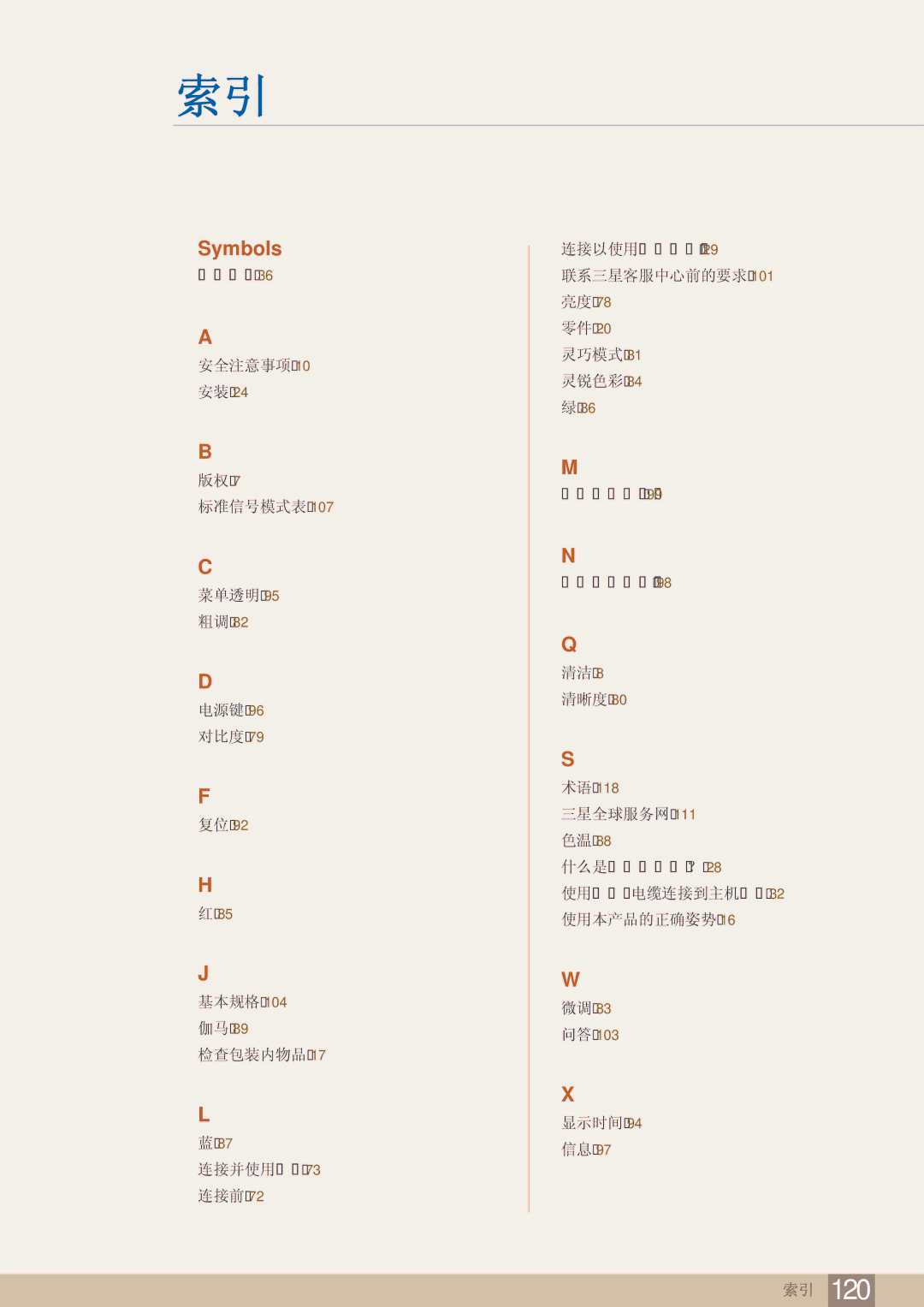 Samsung LF22FN1PFBZXEN manual Symbols 