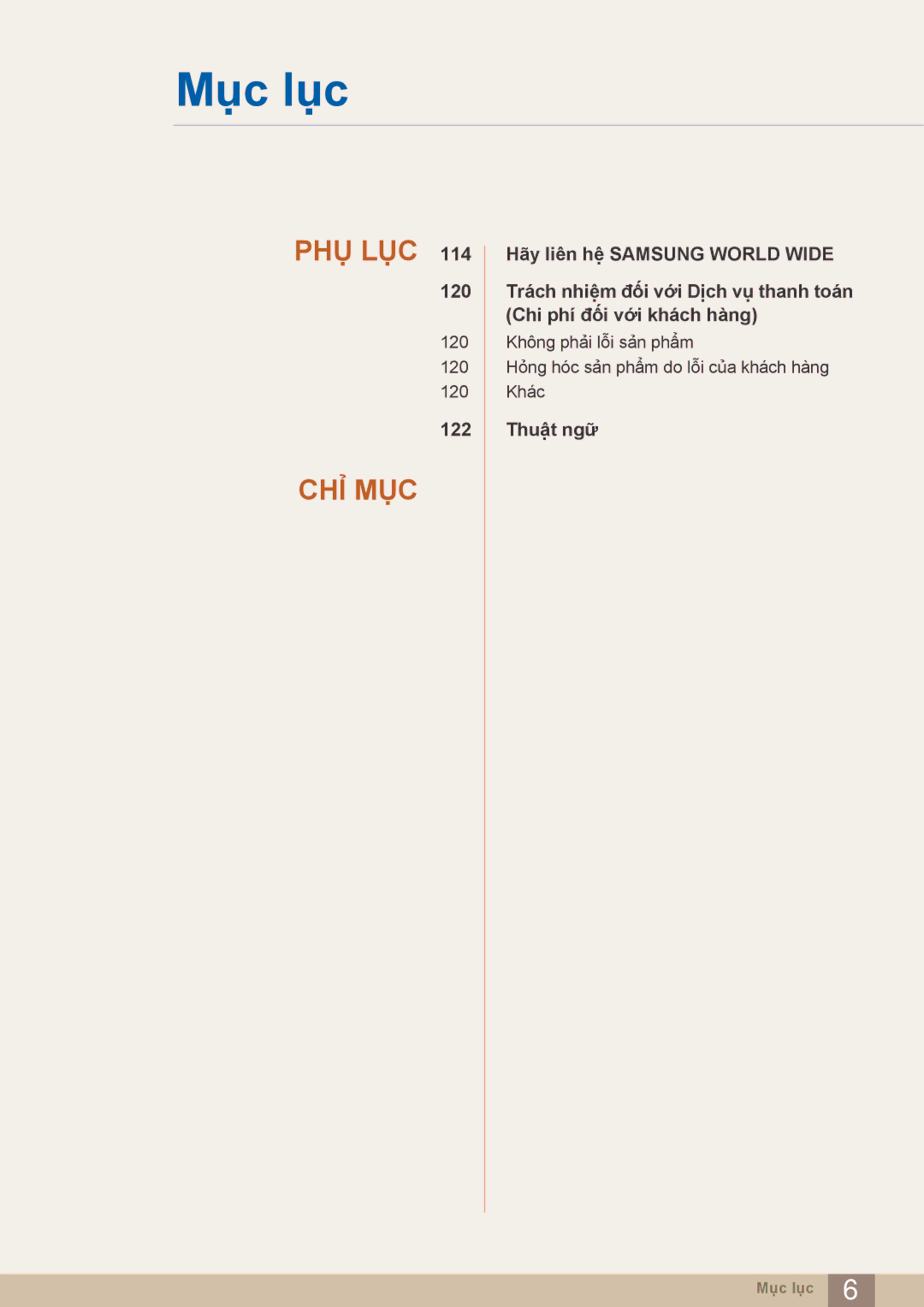 Samsung LF22FN1PFBZXXM, LF22NTBHBNU/XY, LF22NTBHBNM/XY manual Phụ Lục 