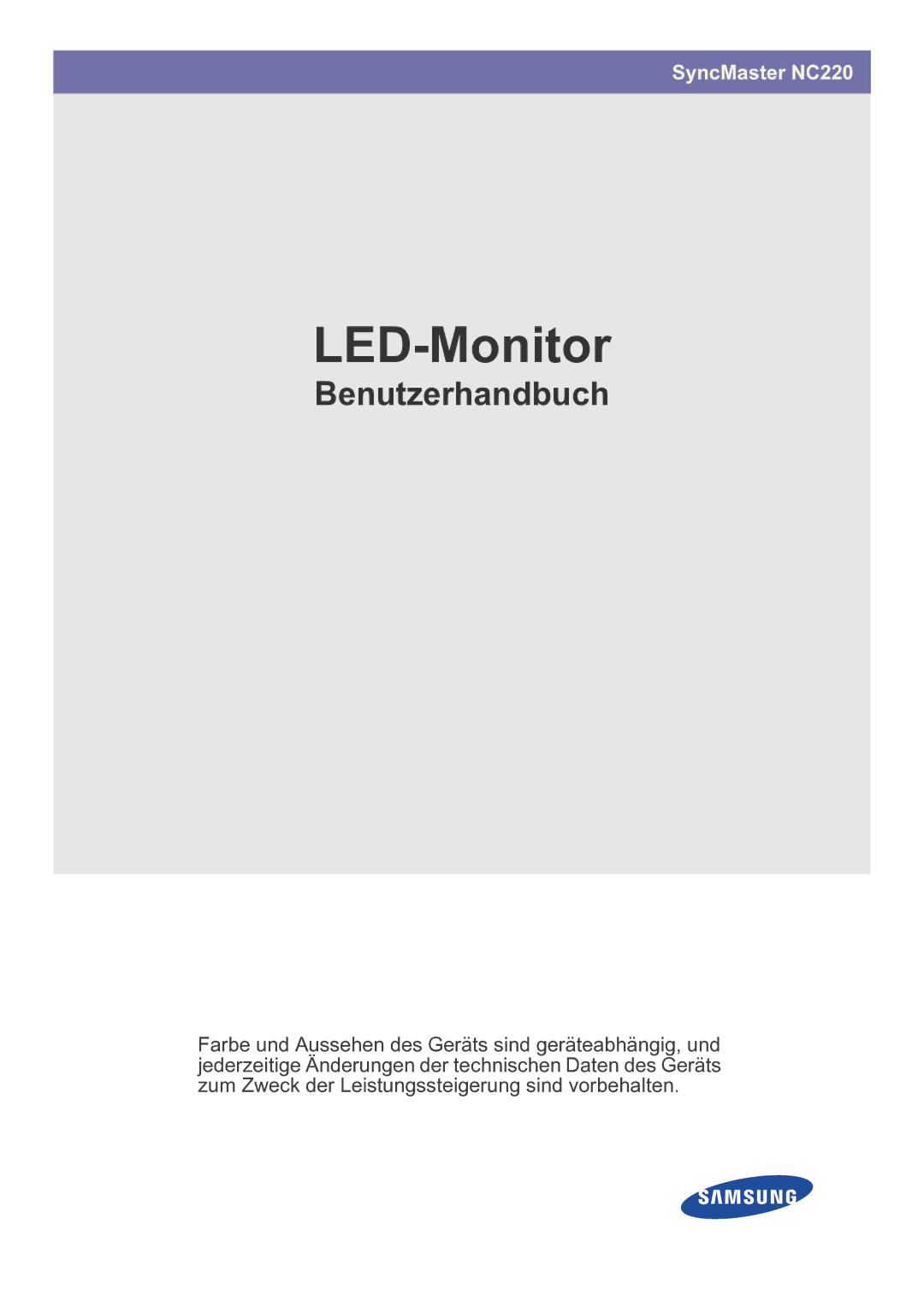 Samsung LF22NEBHBN/EN manual LED-näyttö 