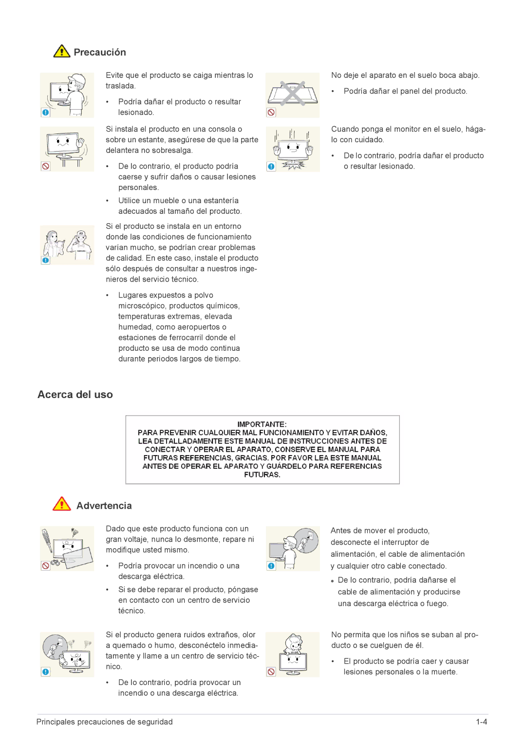 Samsung LF22NEBHBN/ZA, LF22NEBHBN/EN manual Acerca del uso 