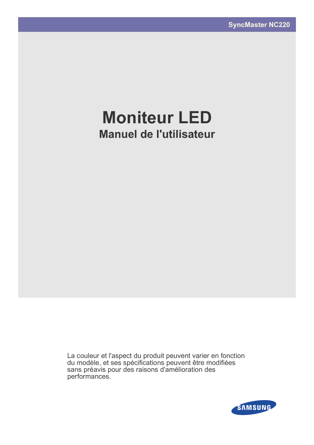 Samsung LF22NEBHBN/EN manual LED-skjerm 