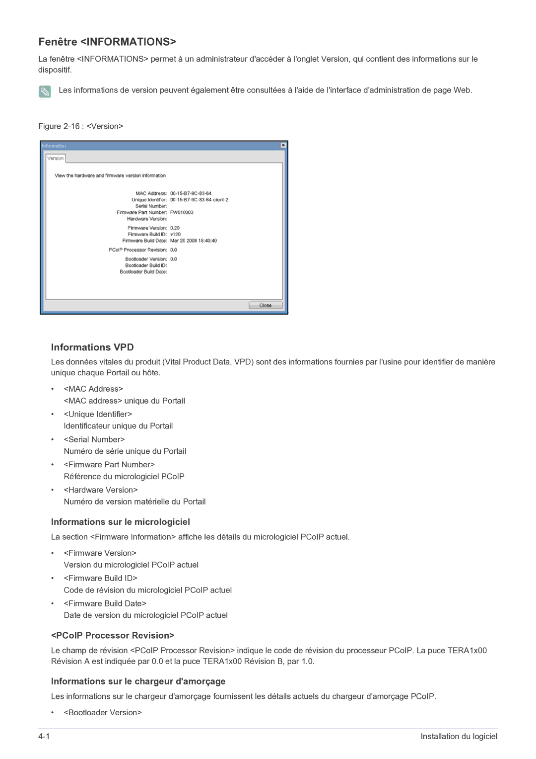 Samsung LF22NEBHBN/EN manual Fenêtre Informations, Informations VPD 