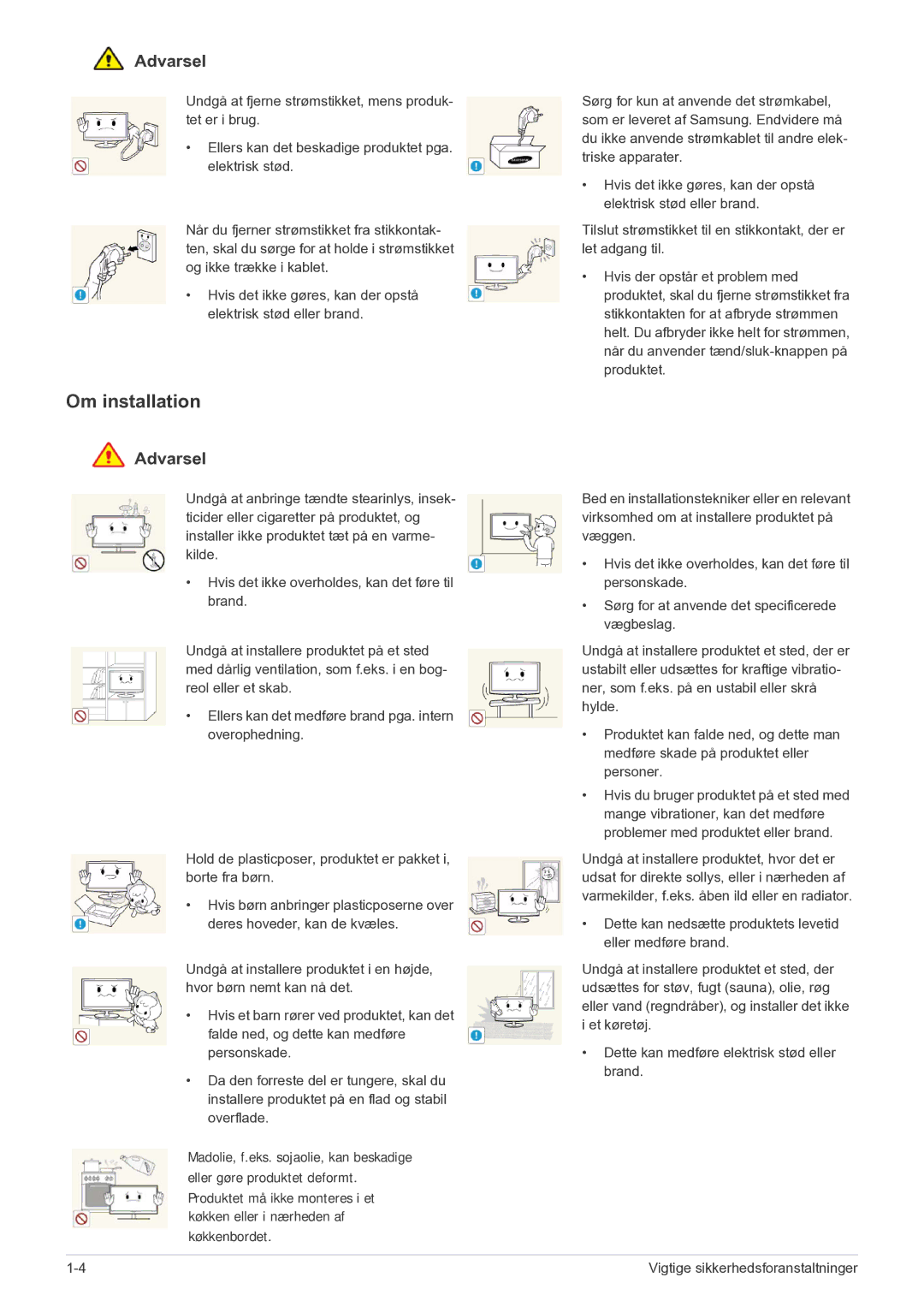 Samsung LF22NEBHBN/EN manual Om installation 