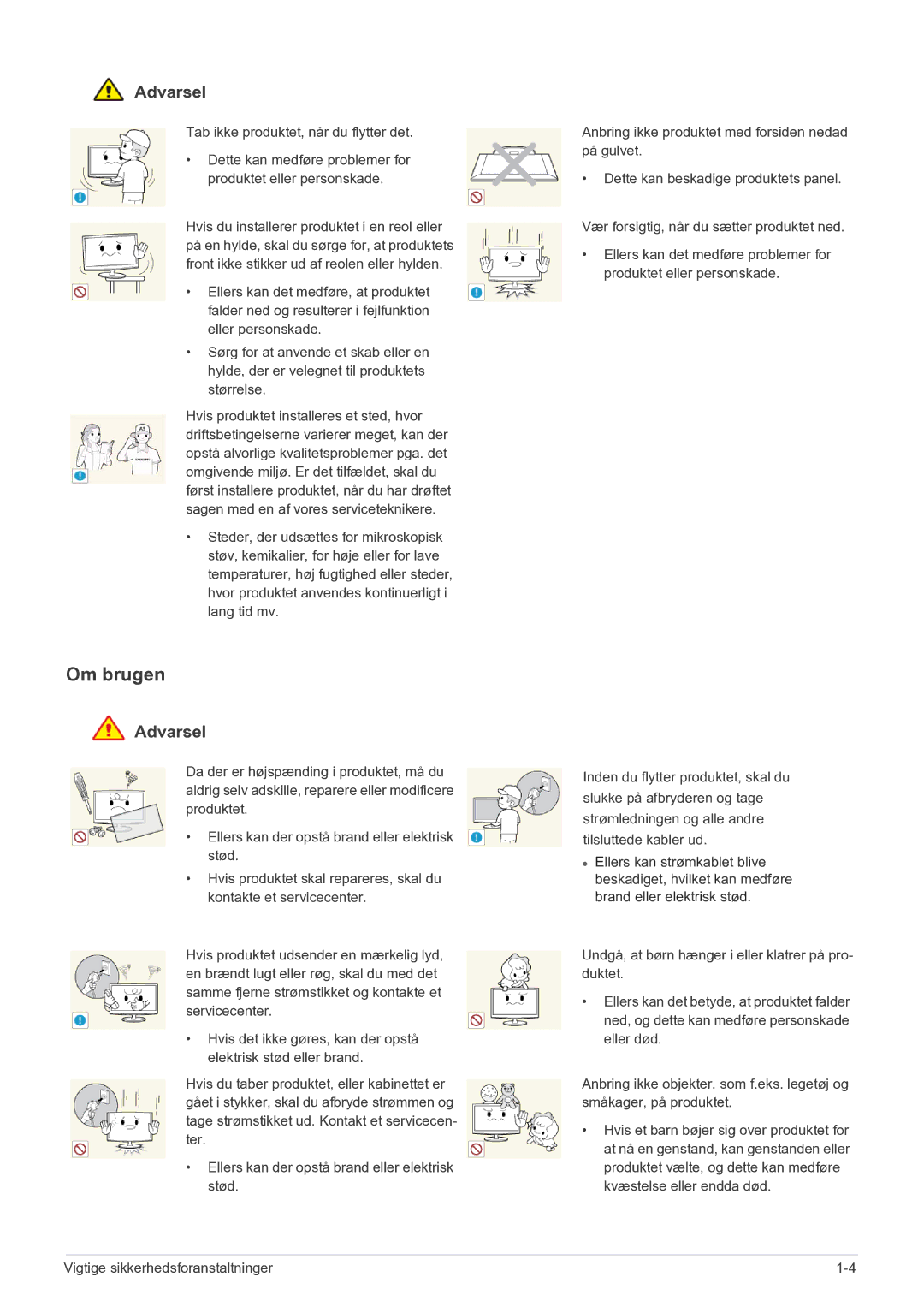 Samsung LF22NEBHBN/EN manual Om brugen 